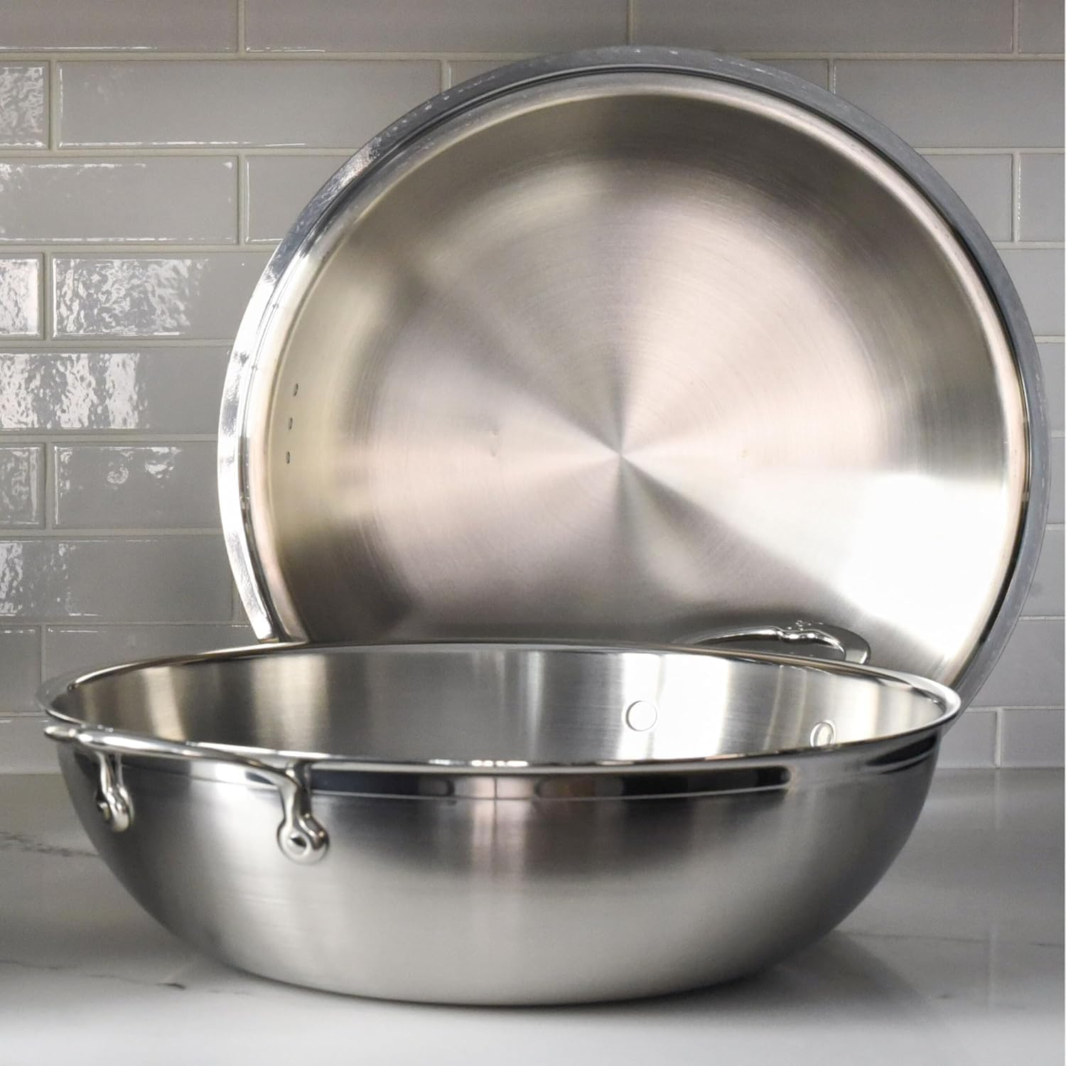 Hestan ProBond Forged - Professional Clad Stainless Steel Wok, 14-Inches, Induction Compatible
