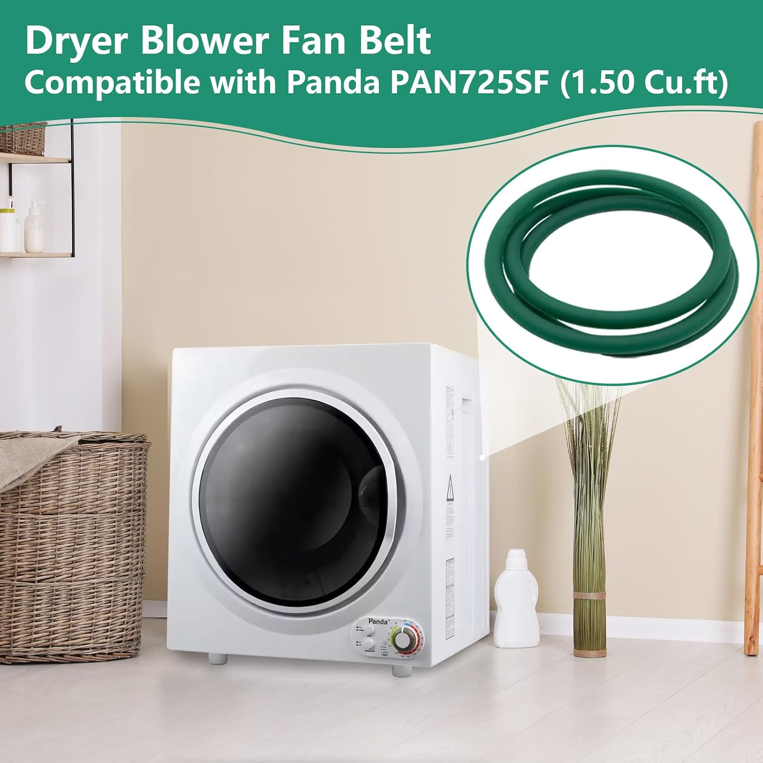 Dryer Blower Fan Belt Mini Compact Dryer(1.50 Cu.ft)- Replacement for Panda PAN725SF