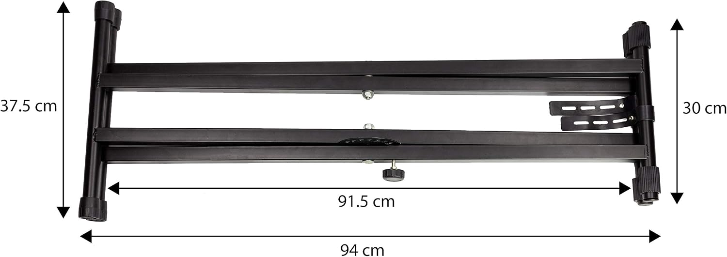 RockJam RJX29 Adjustable X Frame Keyboard Stand with Locking Straps