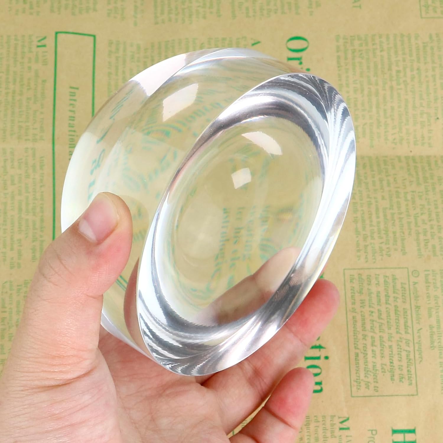 Dandelion 6X Dome/Paperweight Magnifier w/Pouch Table Magnifying | Diameter 2.5 inches,magnifying glass paperweight,reading magnifier for books,Suitable for viewing maps, blueprints