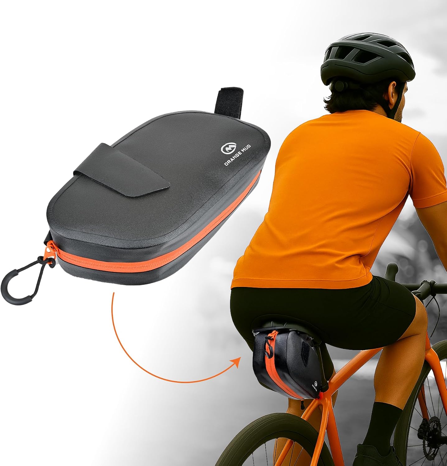 Orange Mud Waterproof Bike Frame Bag TPU Triangle Storage Bag