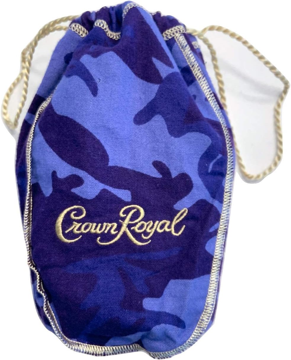 Limited Edition Camo Crown Royal Bag with Gold Drawstring