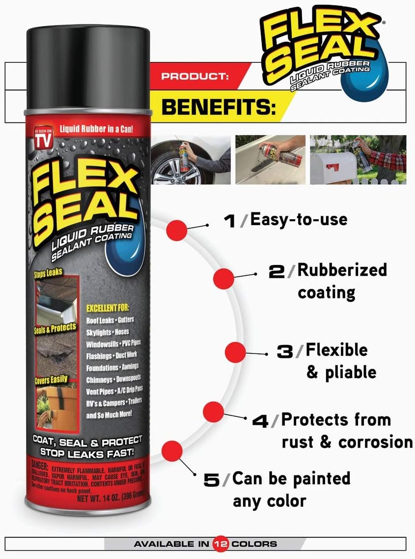 Flex Seal Brown Rubber Spray Sealant 14 Oz. - Case of: 6