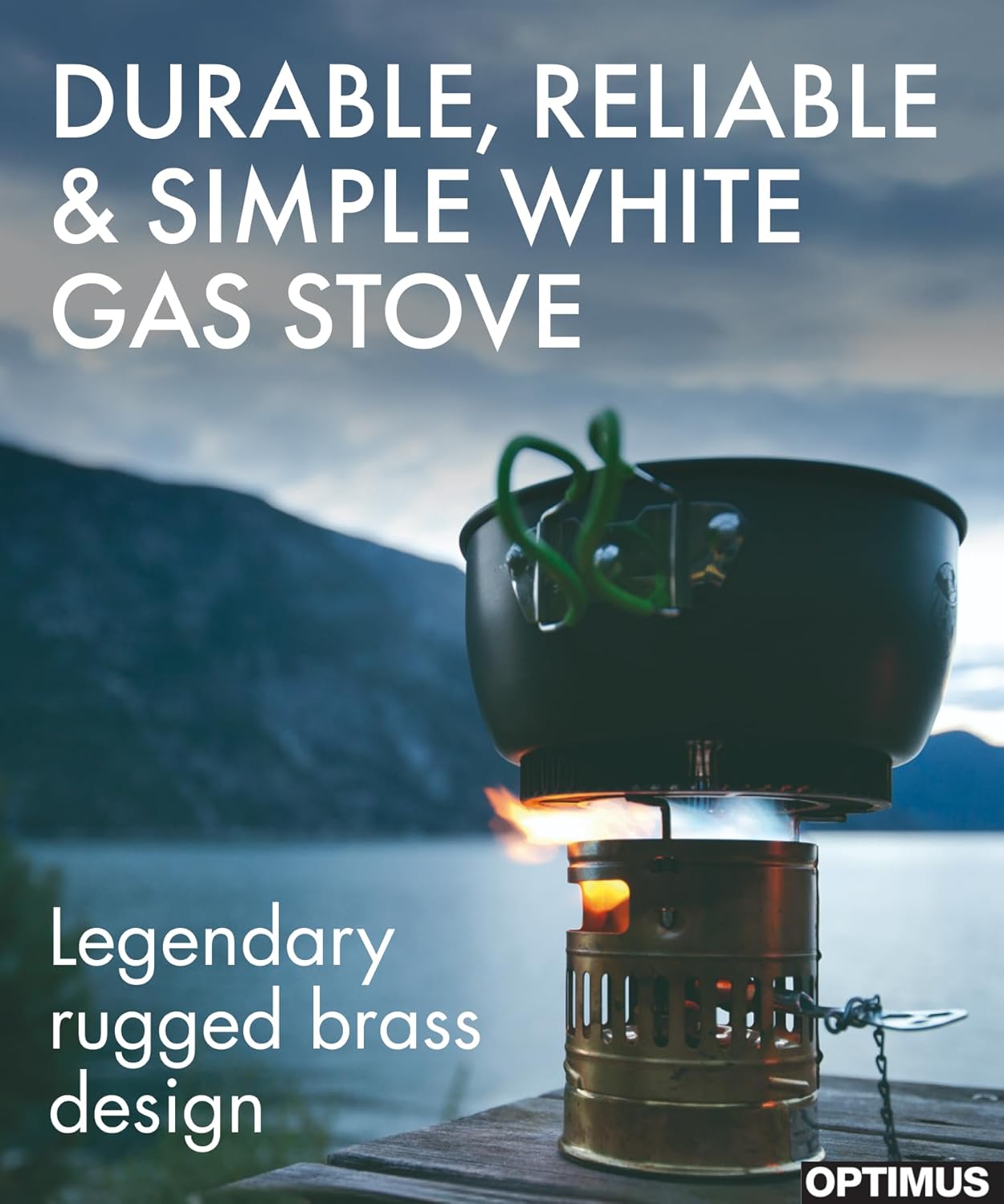 Optimus Svea Brass White Gas Backpacking Stove | Single Burner Self-Pressurizing Liquid Fuel Cooker, For Mountaineering & Alpine Climbing