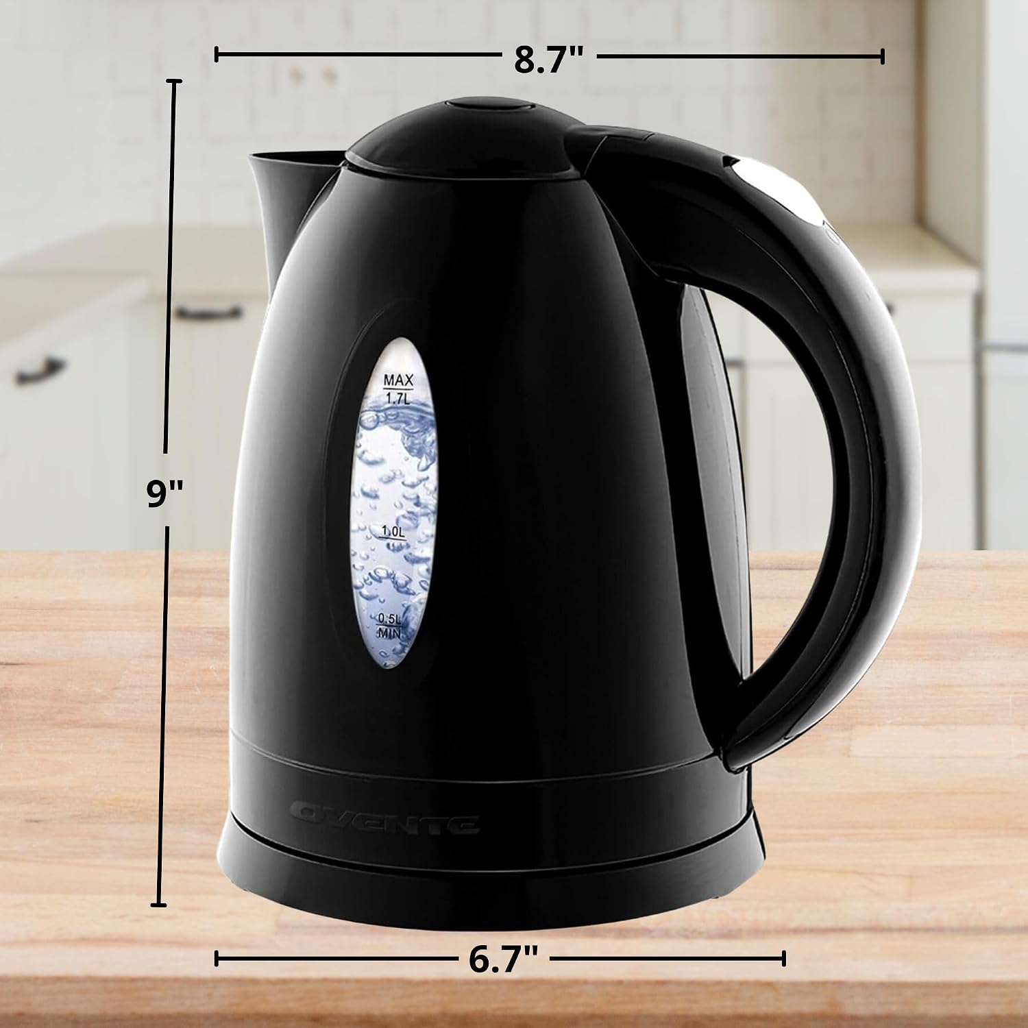 OVENTE 1.7L Electric Kettle with 1100W Fast Boiling Water, Green KP72G
