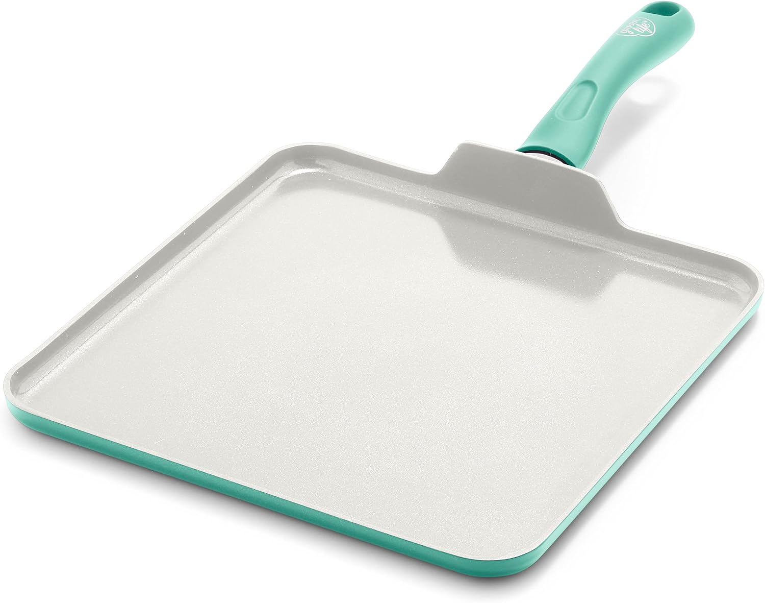GreenLife Soft Grip Diamond Healthy Ceramic Nonstick 11" Griddle Pan, PFAS-Free, Dishwasher Safe, Black