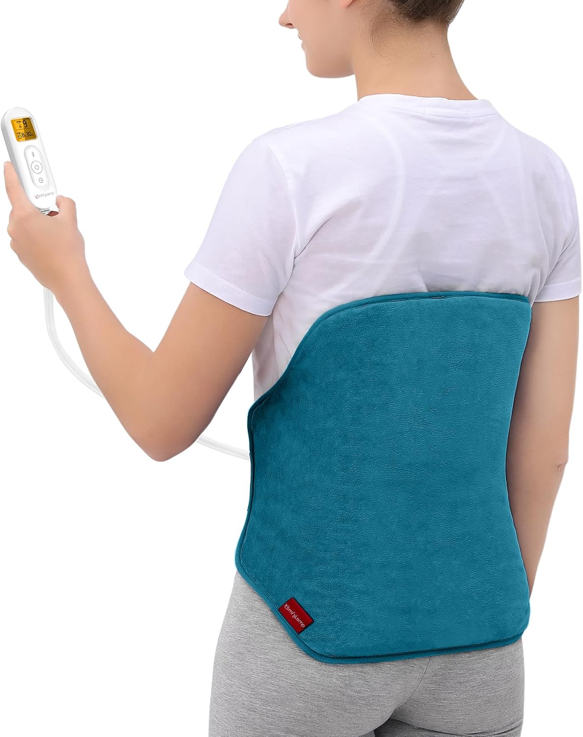 Comfytemp Heating Pad for Back & Period Abdomen, FSA Eligible HSA, XL, Grey