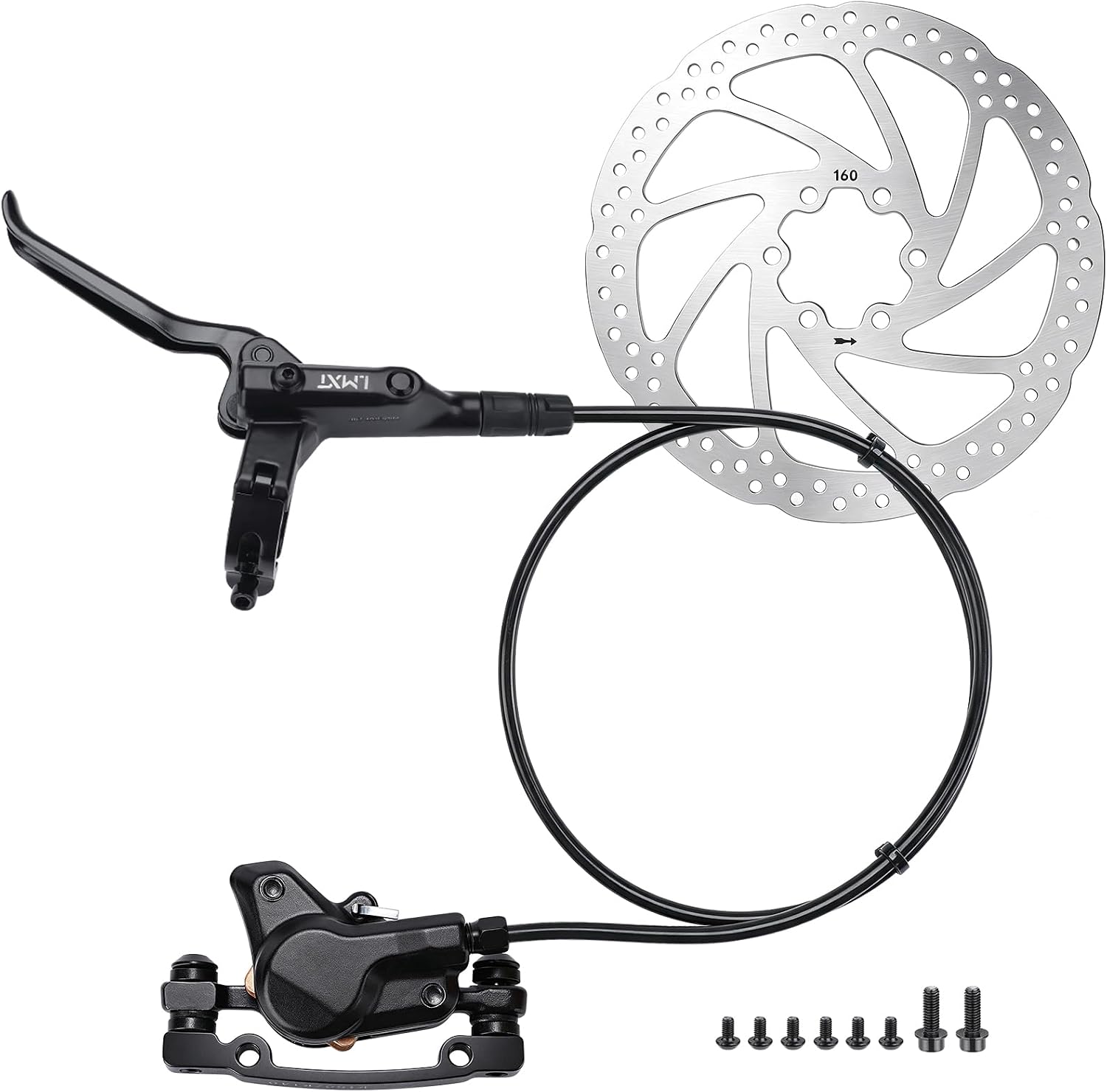 TOBWOLF MTB Cable Disc Brake Kit, Front Rear Calipers with 160mm Rotors