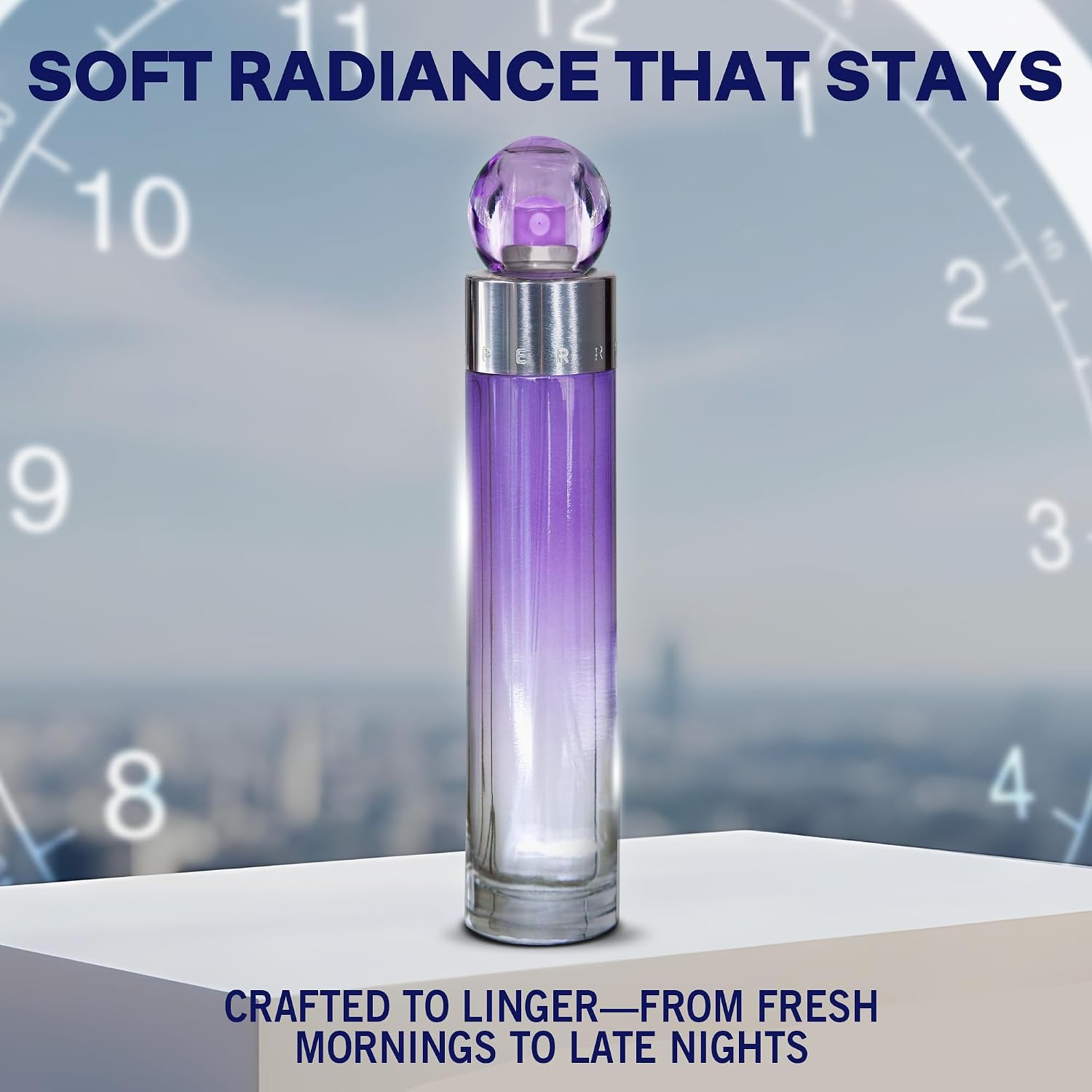 Perry Ellis 360° Purple Eau De Parfum Spray for Women, 3.4 Fl Oz (100 mL) | Perfume for Women, Fruity & Floral Fragrance, EDT, Designer Scent for Her, Long Lasting, Made in USA