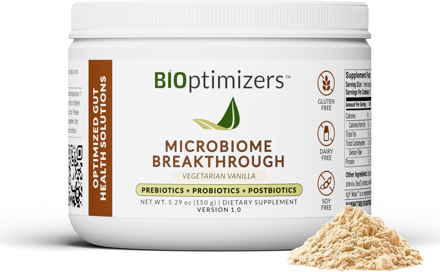 Microbiome Breakthrough Gut Support Powder Chocolate Flavor With Lactobacillus Strains