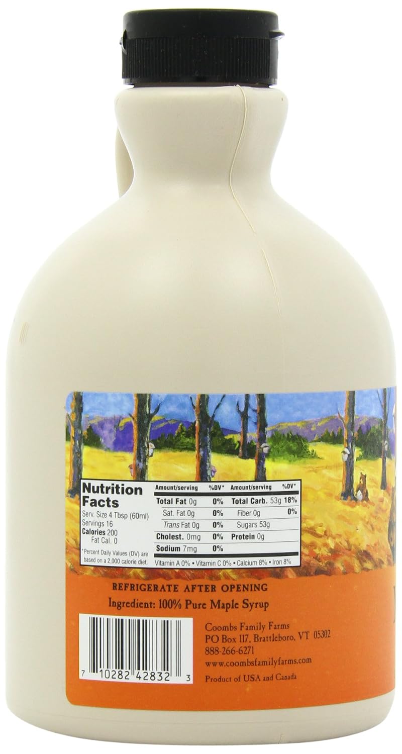 Coombs Family Farms Maple Syrup, Pure Grade A, Dark Color, Robust Taste, 32 Fl Oz (Pack of 1)