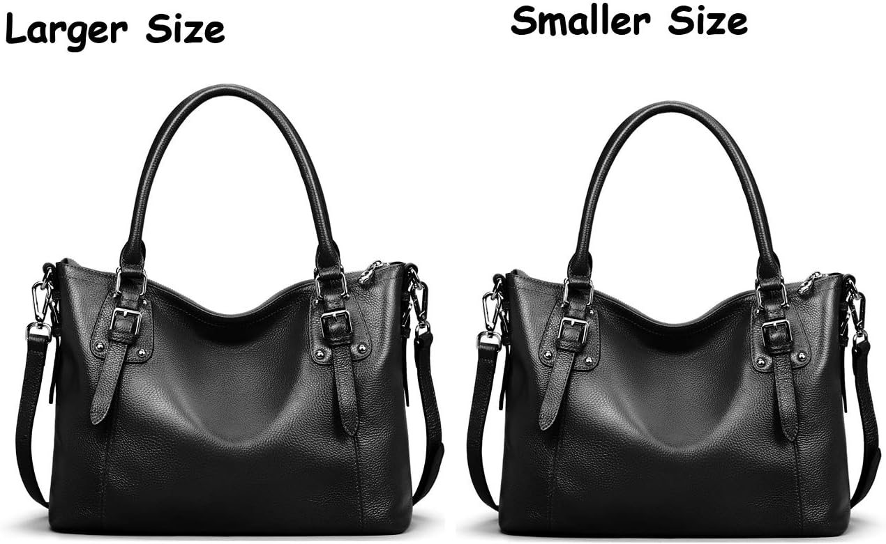 HESHE Leather Purses and Handbag for Women Shoulder Bag Tote Top Handle Bag | Genuine Designer Large Capcity Hobo Crossbody Satchel Travel Work Ladies Zippered Ladies Daily Bag Adjustable Long Strap