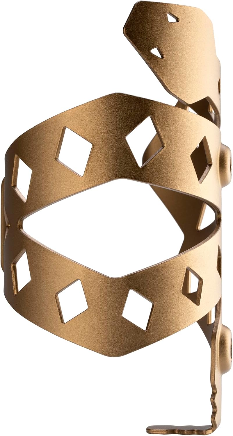 Portland Design Works Water Bottle Cage - Lightweight Water Bottle Holder for Bikes, Owl Cage, Black/Gold