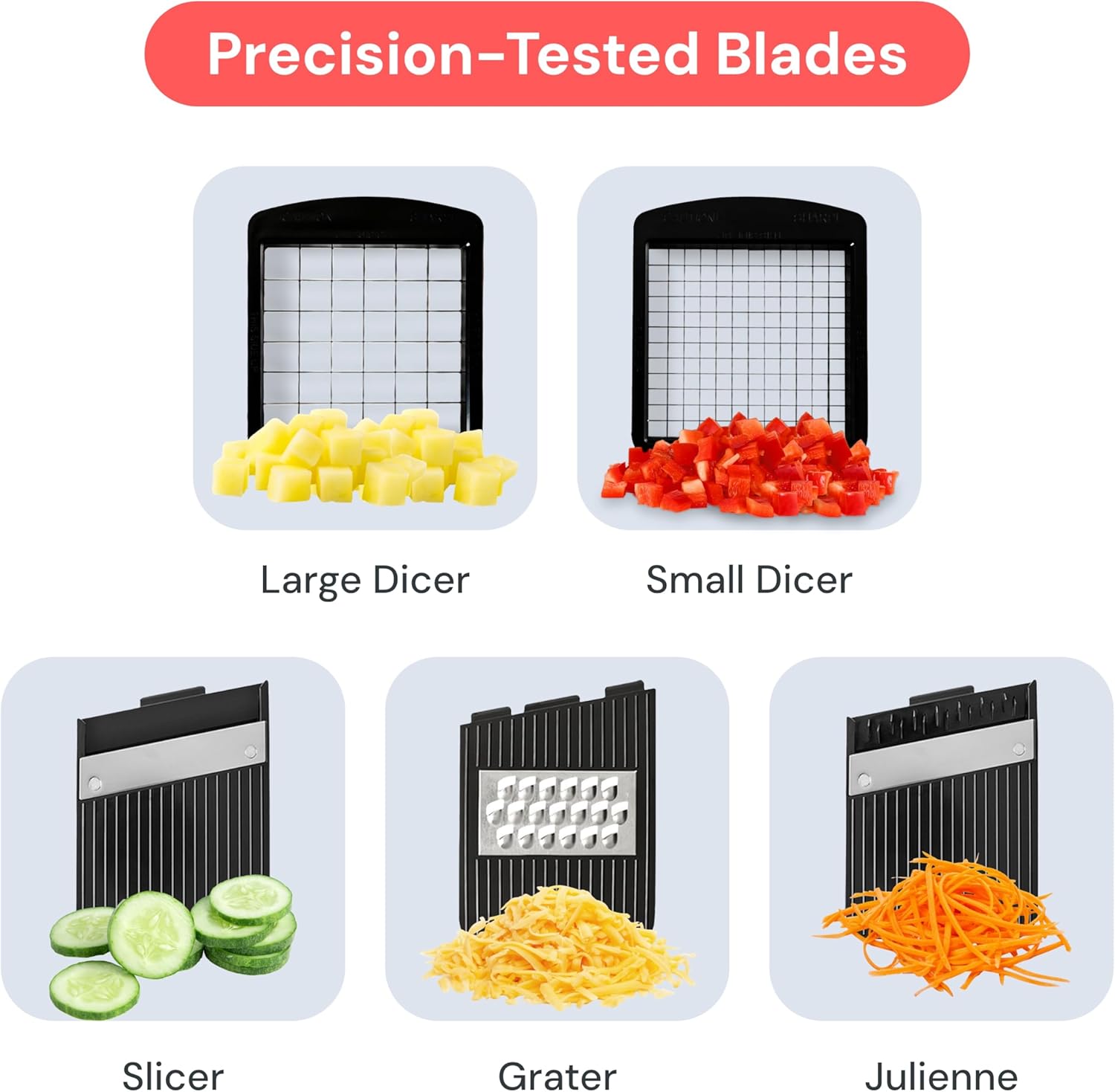 Fullstar Pro XL Vegetable Chopper & Mandoline Slicer w Pull-Out Catch Tray