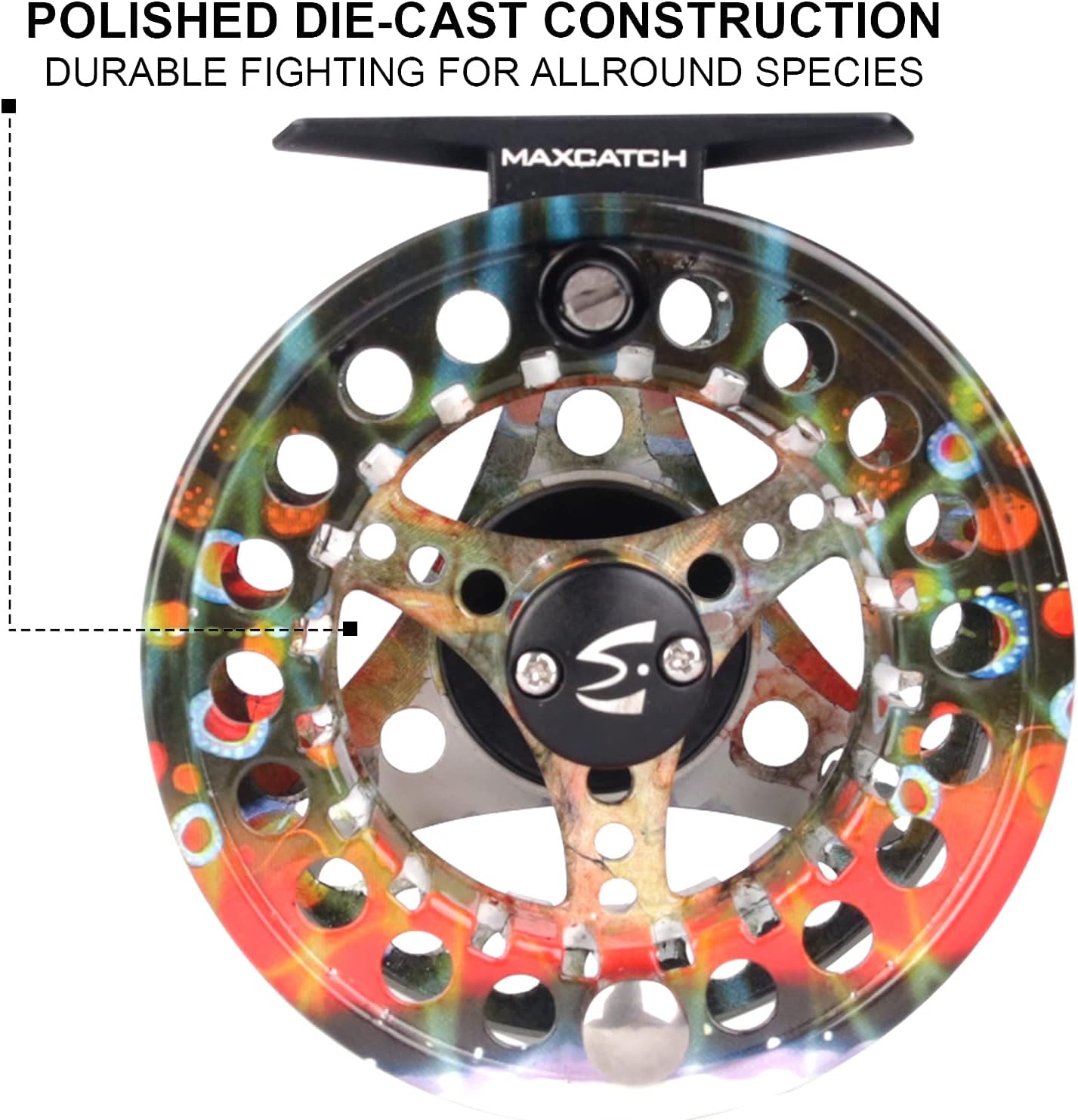 M MAXIMUMCATCH Maxcatch ECO Large Arbor Fly Fishing Reel (3/4wt 5/6wt 7/8wt) and Pre-Loaded Fly Reel with Line Combo