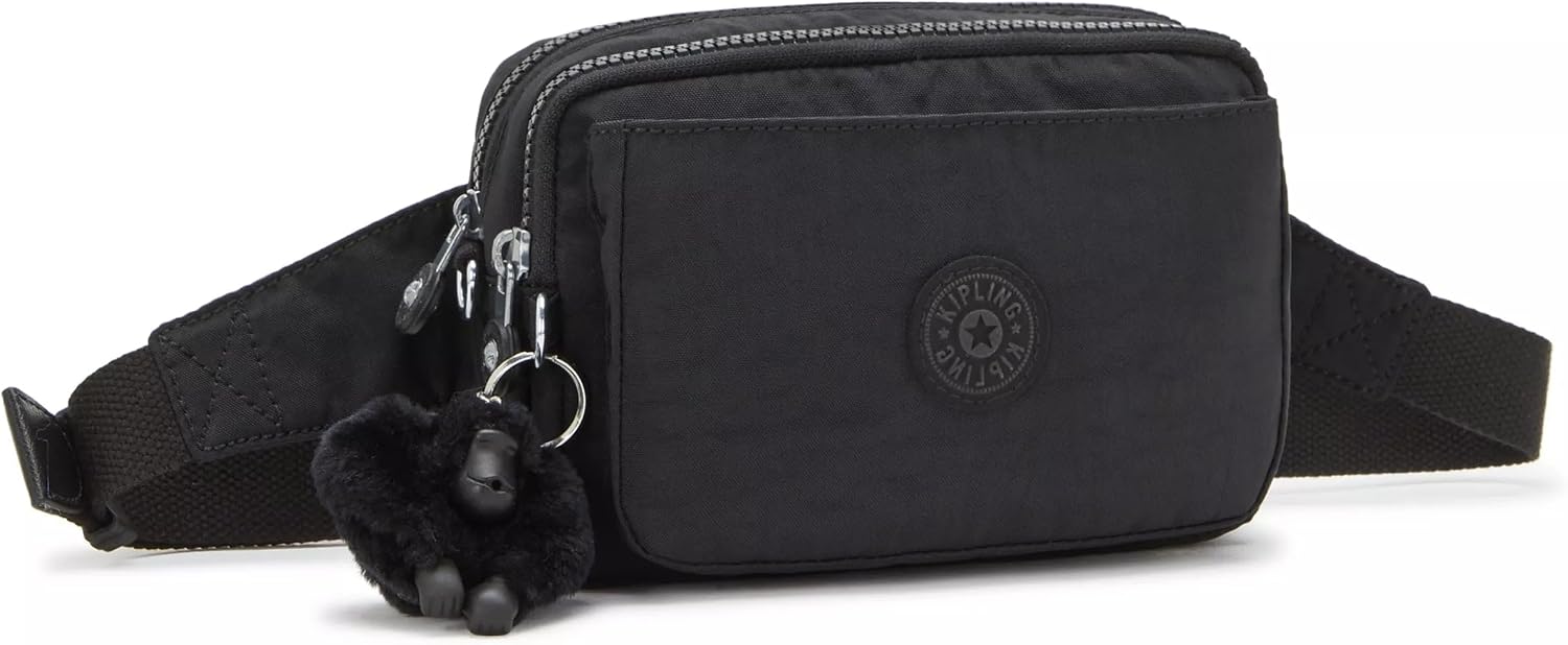 Kipling Women’s Abanu Medium Crossbody Bag, Lightweight, Adjustable Nylon Waist Pack with Multi-Compartment Zip Pockets