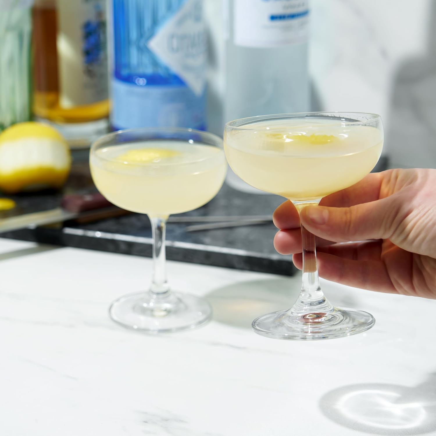 True Coupe Glass, Martini Glasses for Cocktail Party, Perfect for Espresso Martini, Manhattan, Champagne, Elegant 7 oz Glassware for Home Bars