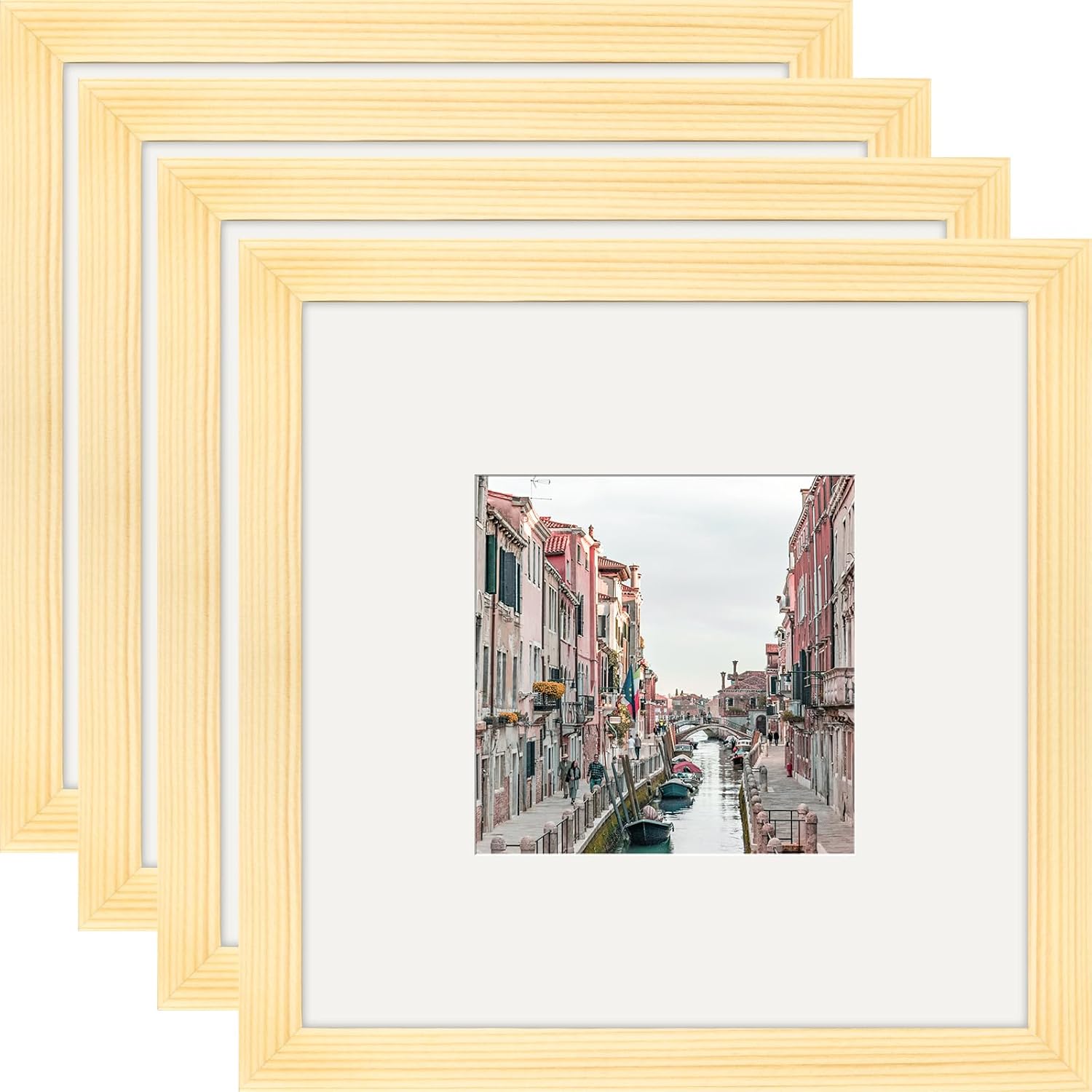 WUTL 8x8 Black Picture Frames Square
