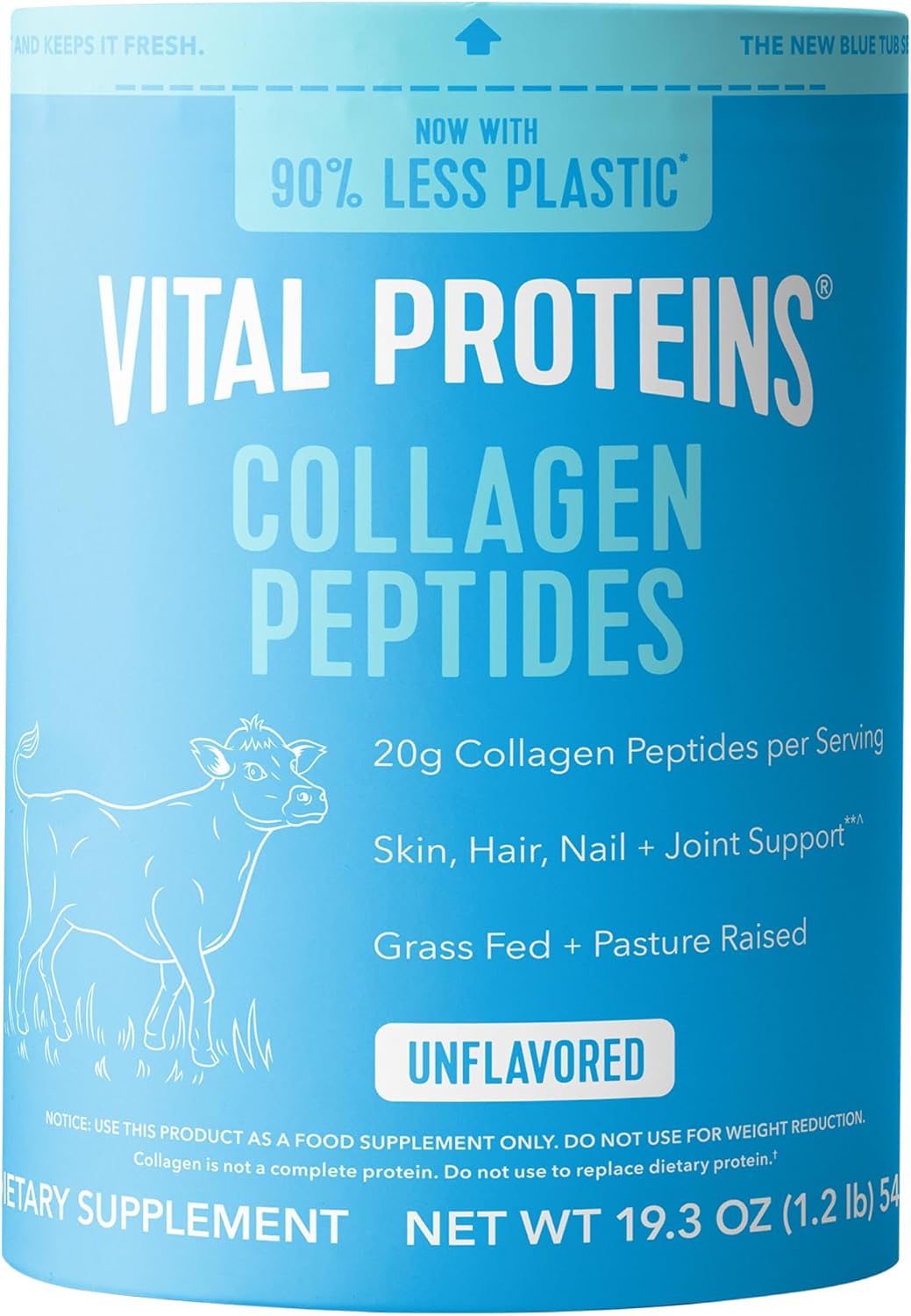 Vital Proteins Collagen Peptides Powder, Unflavored Stick Packs, 20 Count | 10g Hydrolyzed Collagen Peptide Per Packet, Supports Hair Skin & Nails, Travel-Friendly Stick Packs, 20 Servings