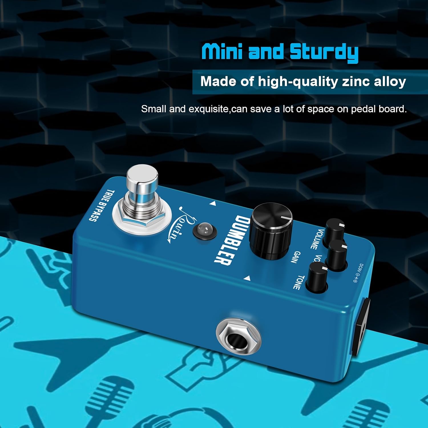 Vintage Vacuum Bluesy Guitar Effect Pedal,Electric Guitar Effect Sound Low Key Mild Clipping