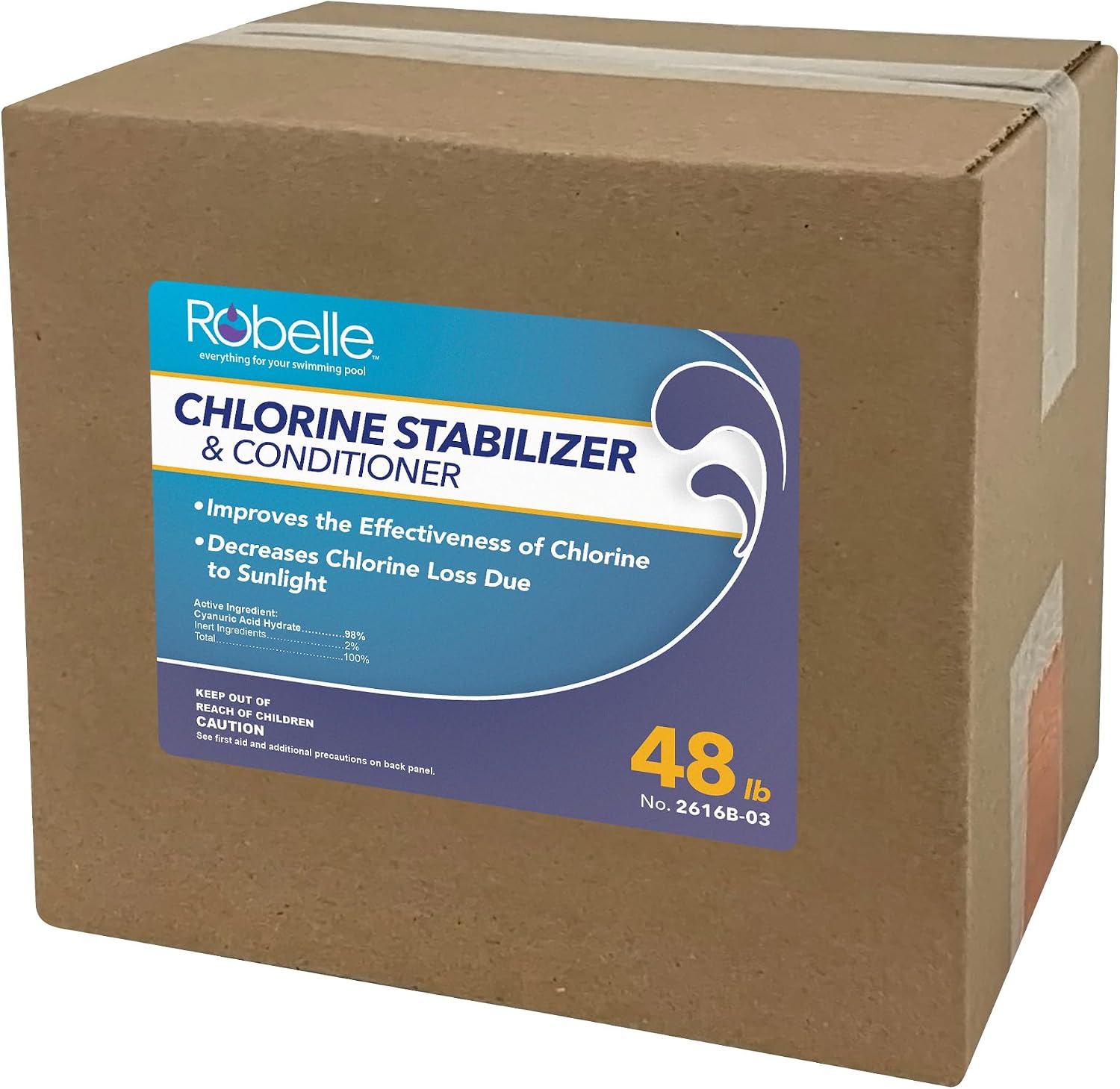 Robelle 7-Pounds Premium Chlorine Stabilizer and Conditioner, Made in USA | Concentrated Cyanuric Acid for Pools, Pool Stabilizer, Helps Chlorine Last Longer, 6 oz raises CYA 10 ppm per 5,000 gallons