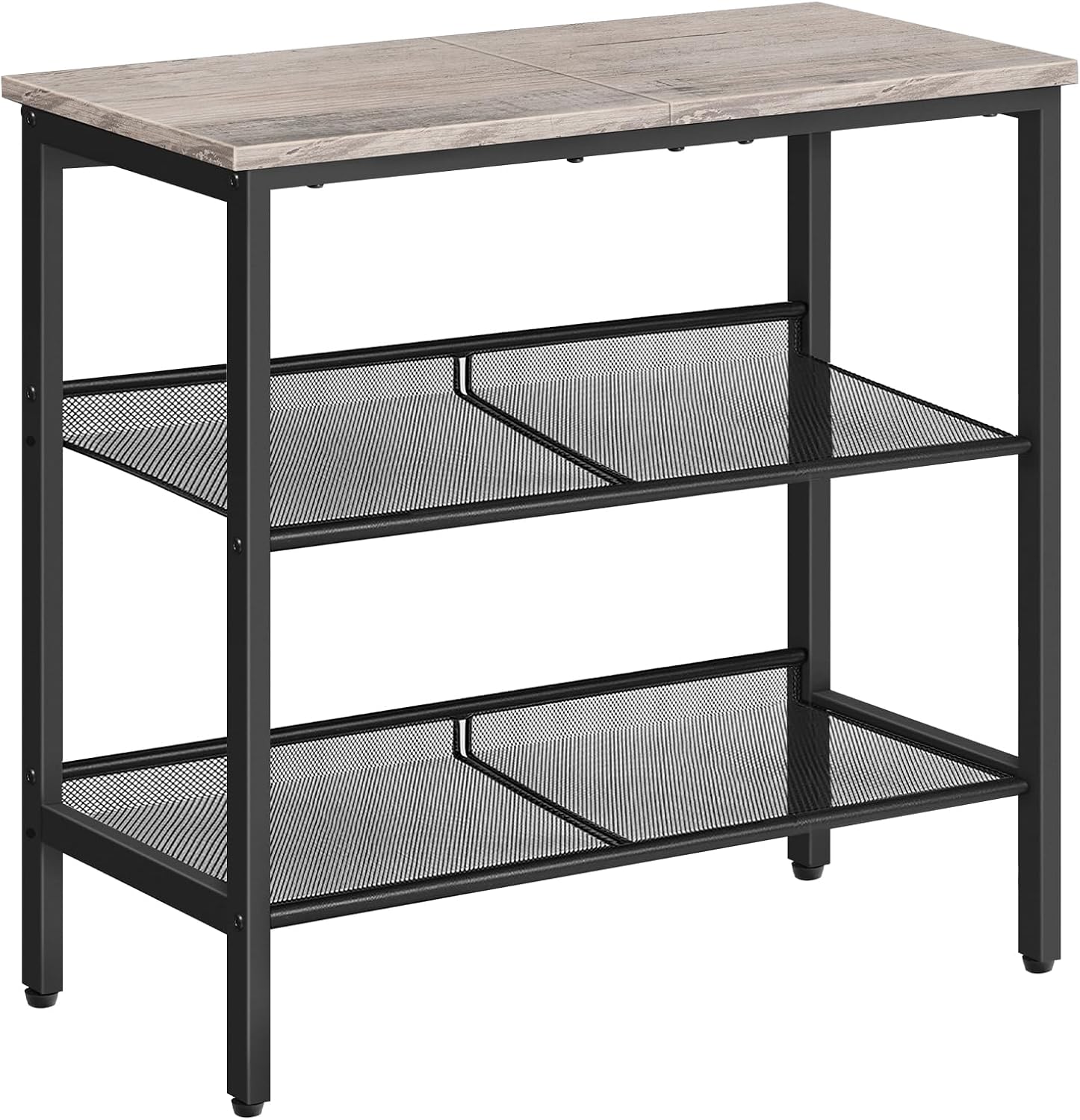 HOOBRO End Table, 3-Tier Narrow Side Table, Nightstand with 2 Flat or Slant Adjustable Shelves for Small Spaces, Hallway, Living Room, Bedroom, Sturdy