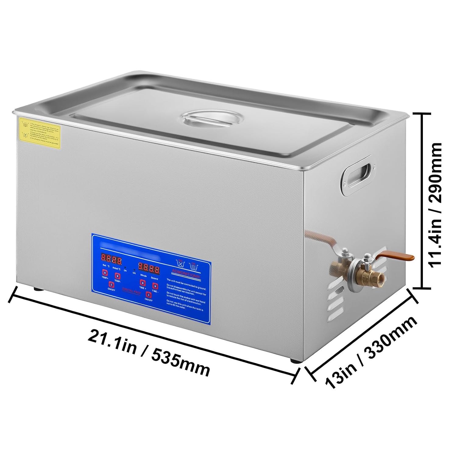 VEVOR 6L Commercial Sonic Cleaner, 40kHz Professional Cleaning Machine with Digital Timer & Heater, 110V - Ideal for Watches, Instruments, and Industrial Parts, FCC/CE/RoHS Certified | with Digital Timer and Heater, 110V, for Watch, Instruments, and Indu…