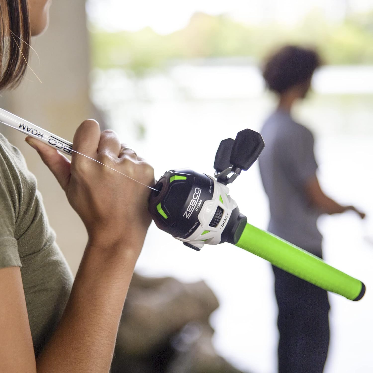 Zebco Roam Telescopic Fishing Rod and Spinning or Spincast Fishing Reel Combo, Durable 6-Foot Fiberglass Rod with ComfortGrip Handle