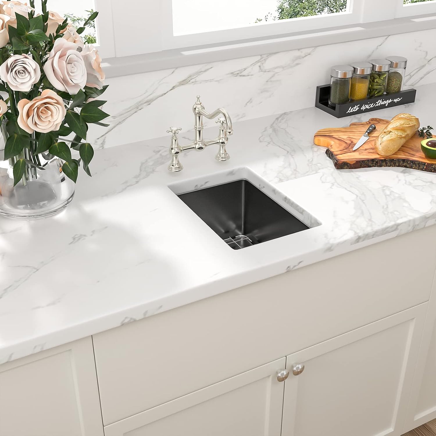 Sarlai 21 Inch Undermount Laundry Sink 21x18x12 Inch Undermount Laundry Utility Sink Deep Single Bowl 16 Gauge Stainless Steel Laundry Tub Sinks