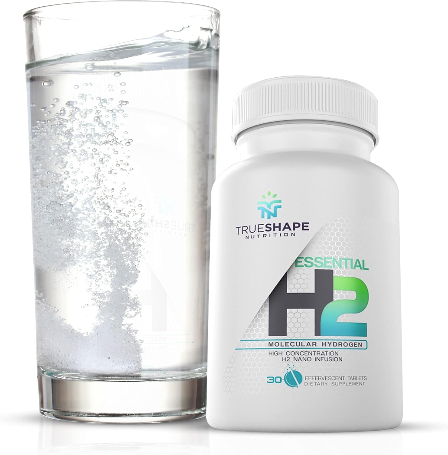 Essential H2 Fizzy Molecular Hydrogen Tablets for Water Nutritional Supplement (Unflavored, 60 Servings)