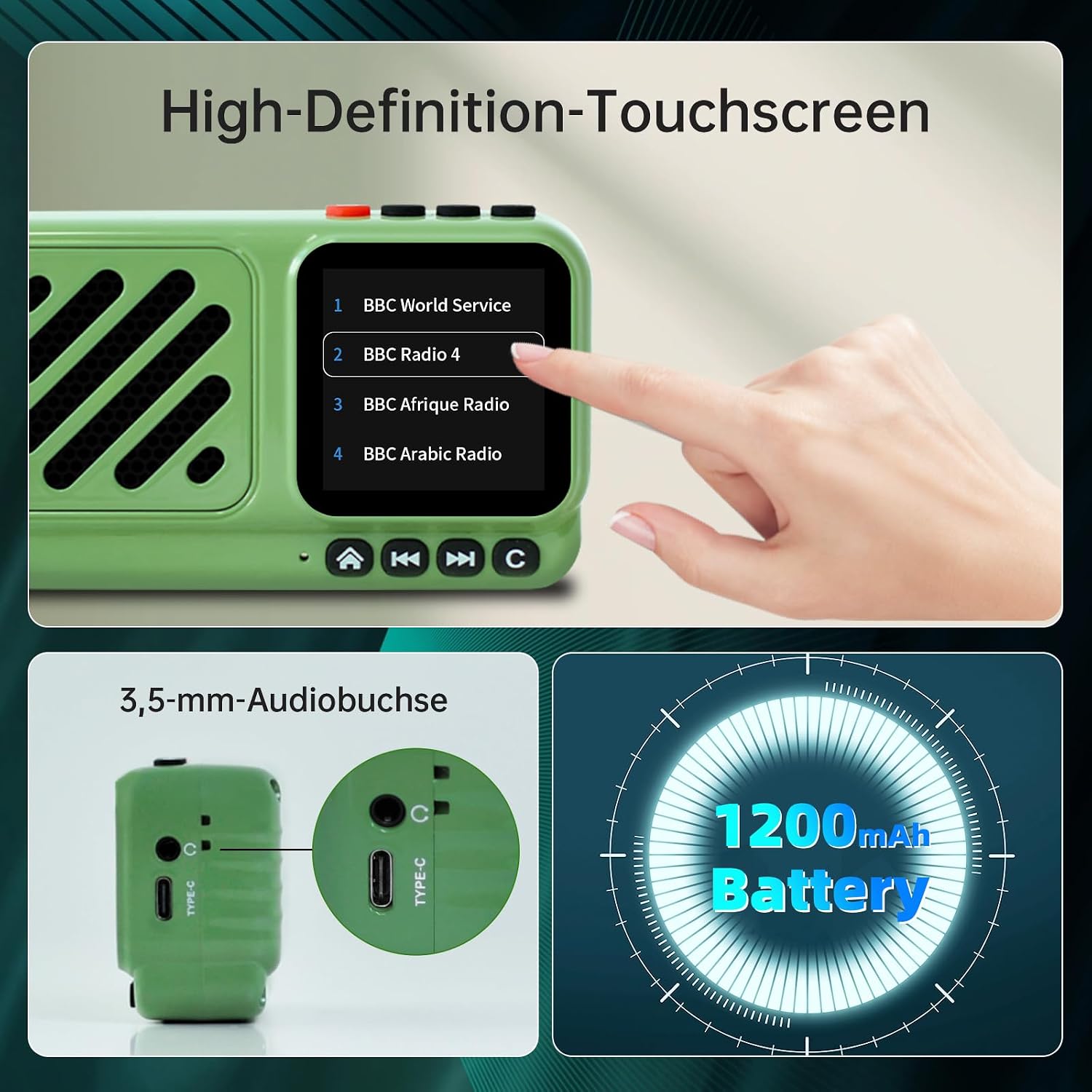 Choyong Voyager Bluetooth Speaker Wireless Internet Radio Global Version with WIFI/4G, World Radio Station, BT5.3