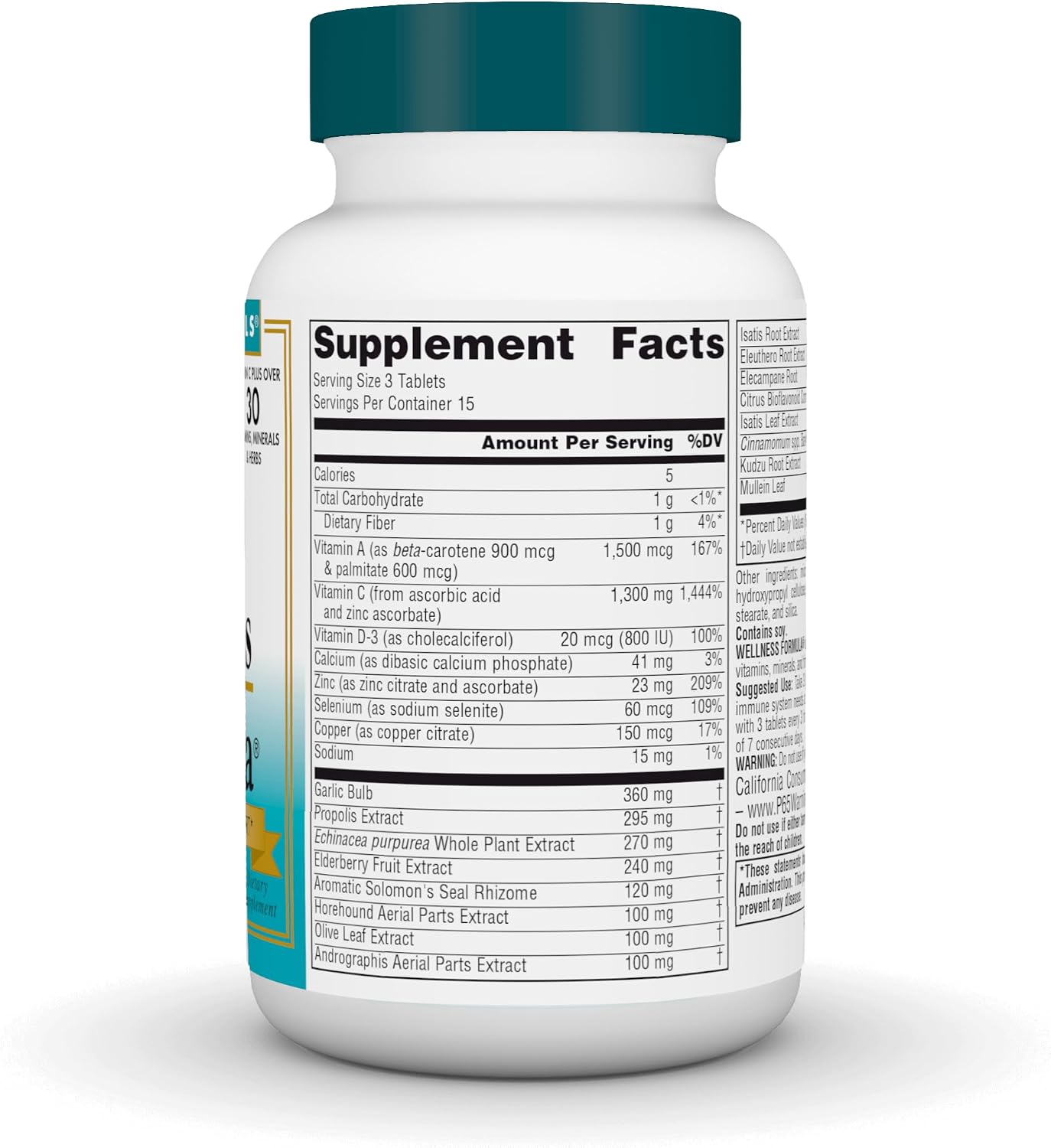 Source Naturals Wellness Formula, Advanced Immune Support* - 180 Tablets | Bio-Aligned Vitamins & Herbal Defense with Vitamin C Plus 30 other Vitamins, Minerals & Herbs for Immune System Support*