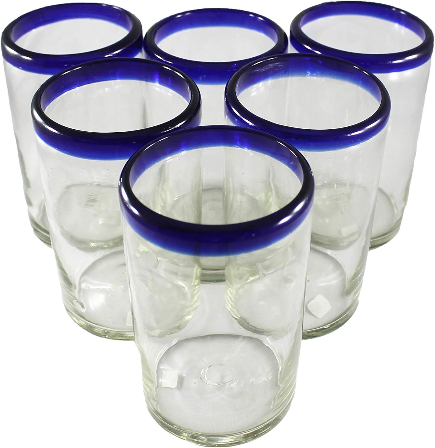 Fiesta Brands Mexican Blue Rimmed Drinking Glasses