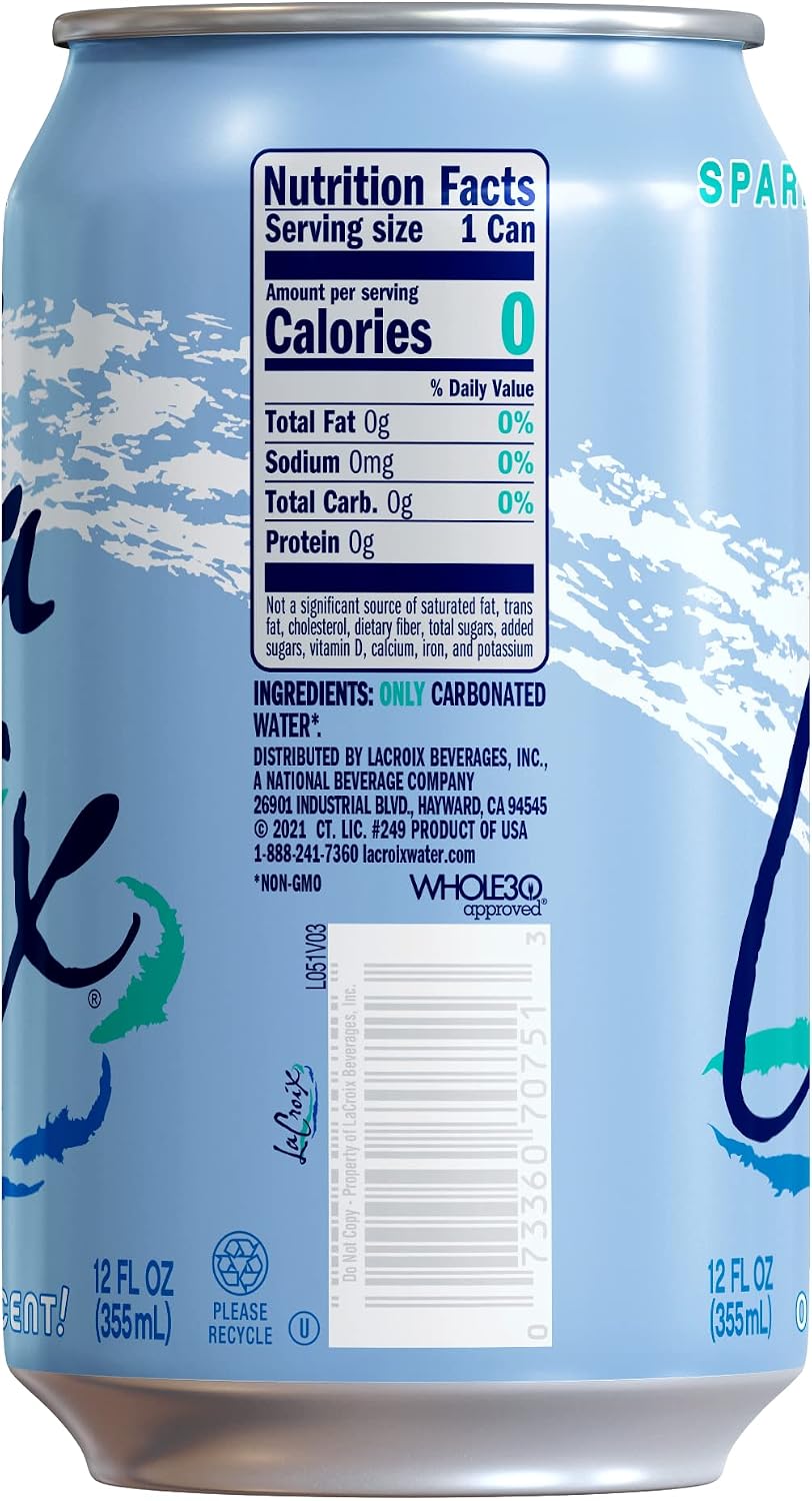 LaCroix Sparkling Water, Pure, 12 Fl Oz (pack of 8)