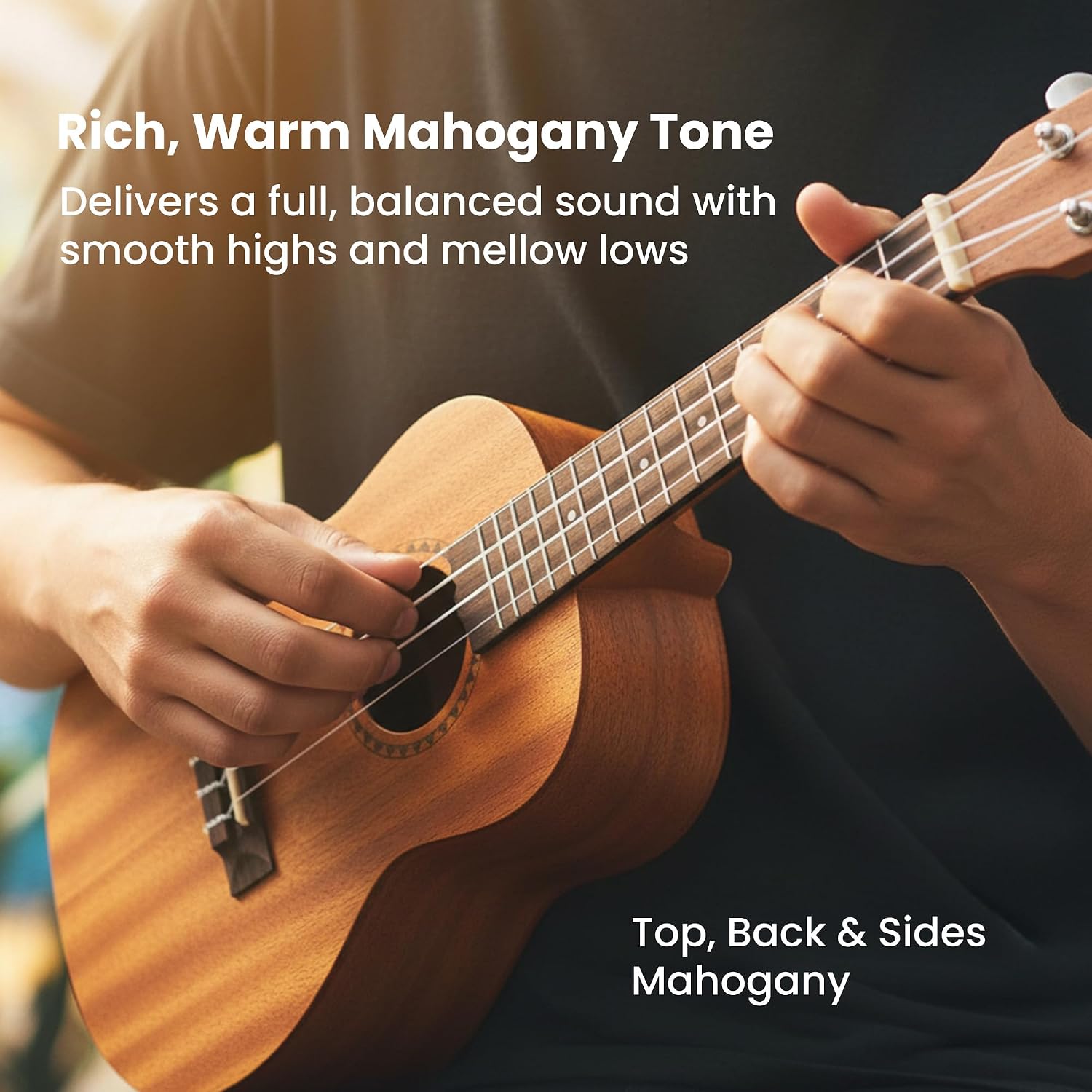 Kala KA-15C Satin Mahogany Concert Ukulele Bundle with Gig Bag, Tuner, Strap, Strings, Austin Bazaar Instructional DVD, and Polishing Cloth