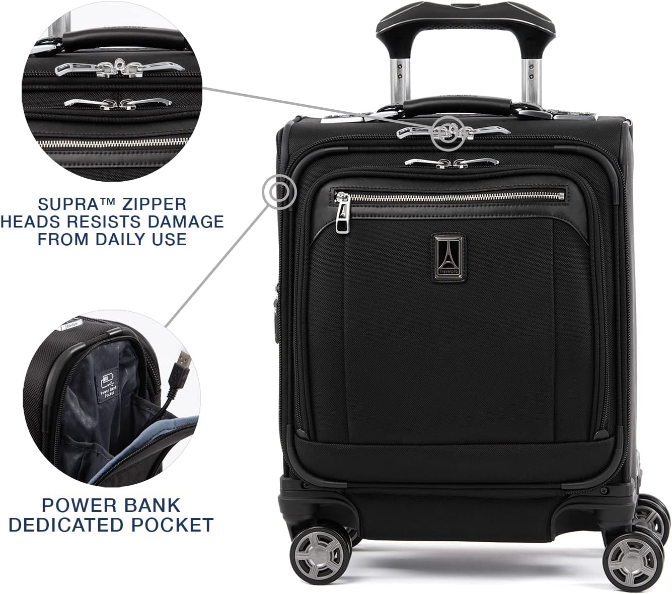 Travelpro Platinum Elite Underseat Spinner Tote Bag with USB Port