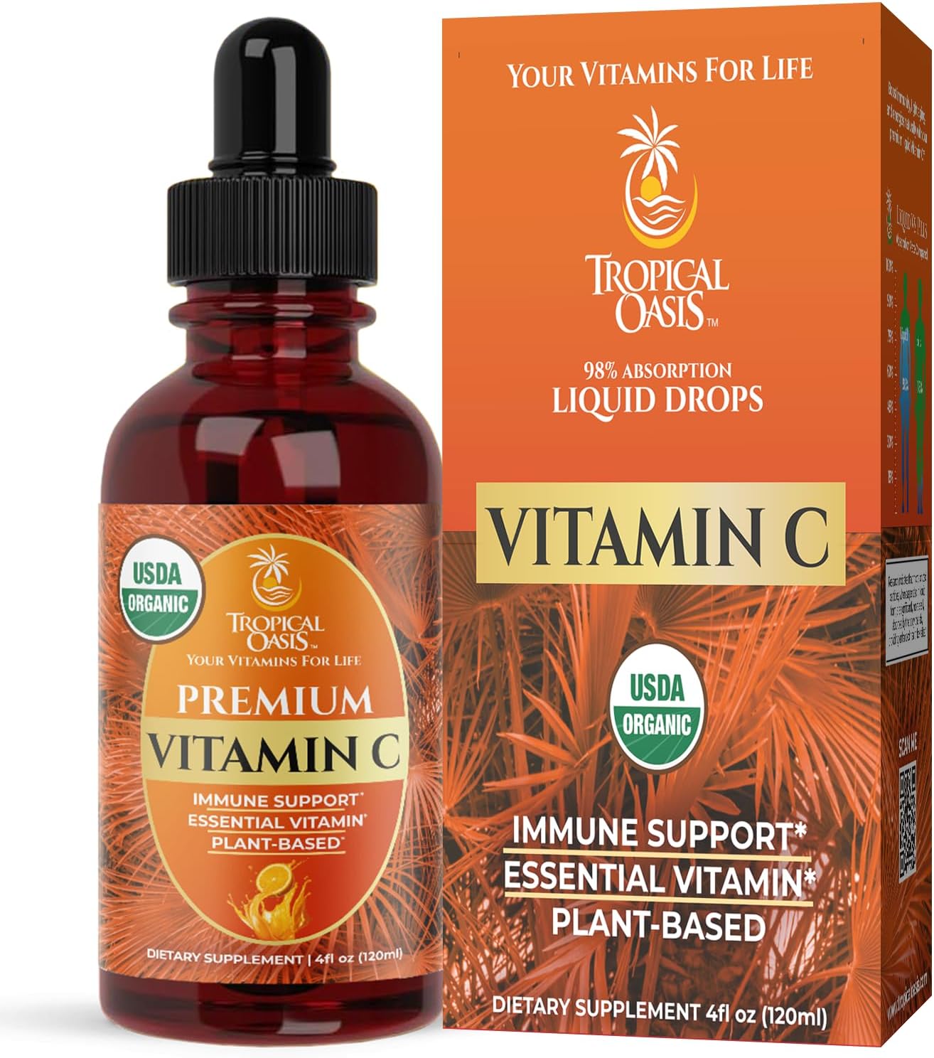 Mega Premium Liquid Multivitamin | Natural Immune Support Vitamin w/ 1333% Vitamin C, 200% D3, Zinc + 20 Vitamins, 70 Minerals, & 21 Amino Acids | Sugar Free | Orange Flavor | 98% Absorption | 32 Serv