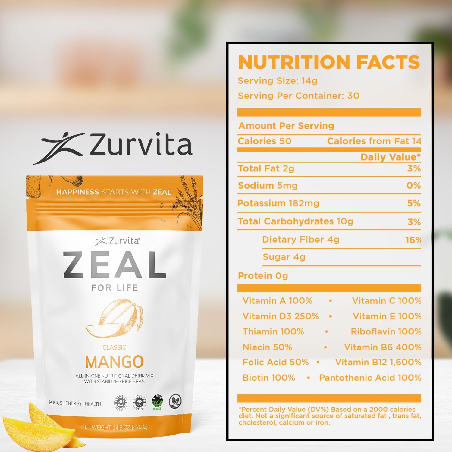 Zurvita - Zeal for Life Wild Berry Wellness Drink Mix - 420 g | Contains Vitamins, Minerals, Antioxidants, Plant Nutrients, Digestive Enzymes, And Phytonutrients For Daily Nutrition