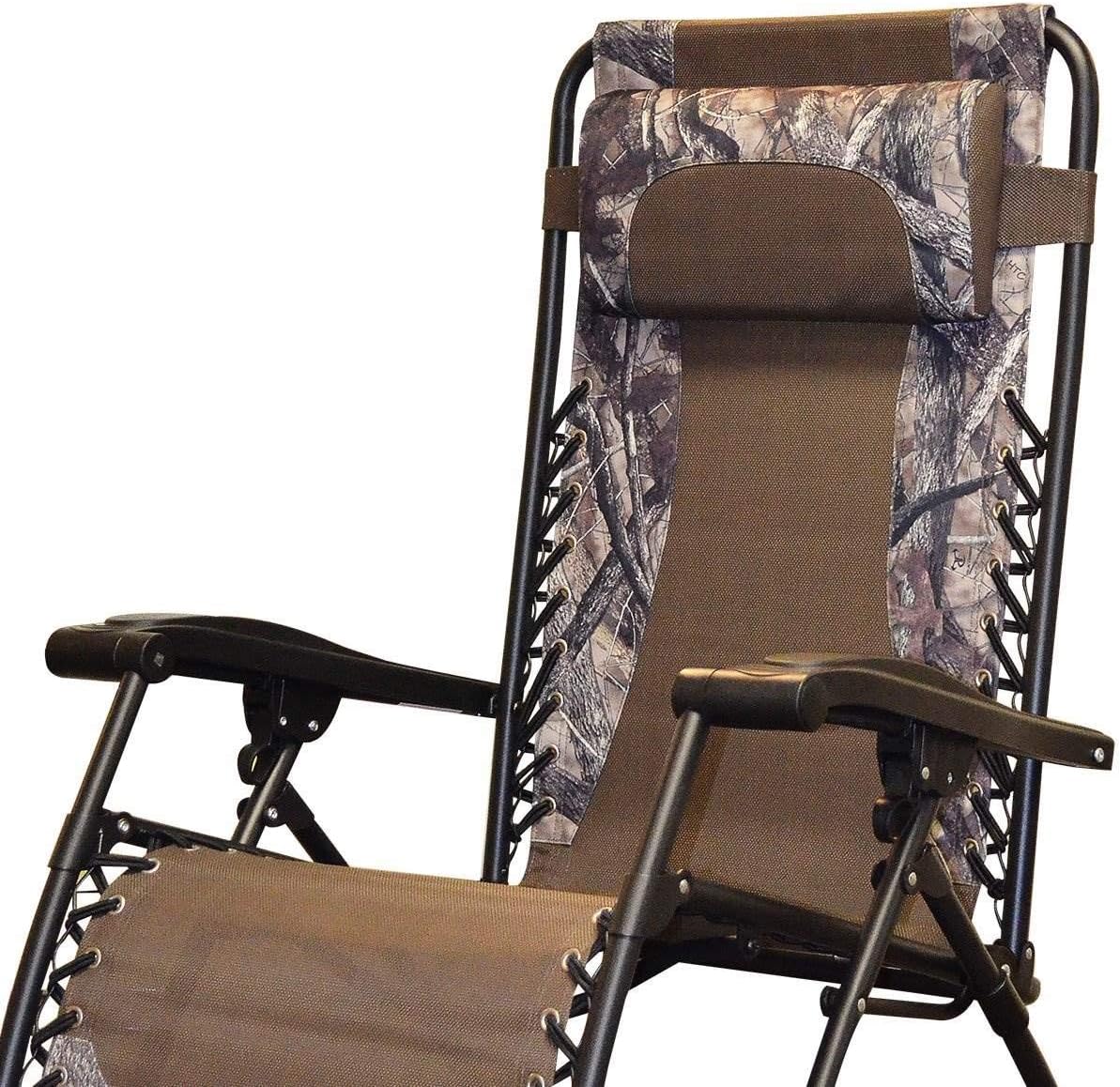 Caravan Canopy Infinity Zero Gravity Steel Frame Patio Deck Chair, Camouflage