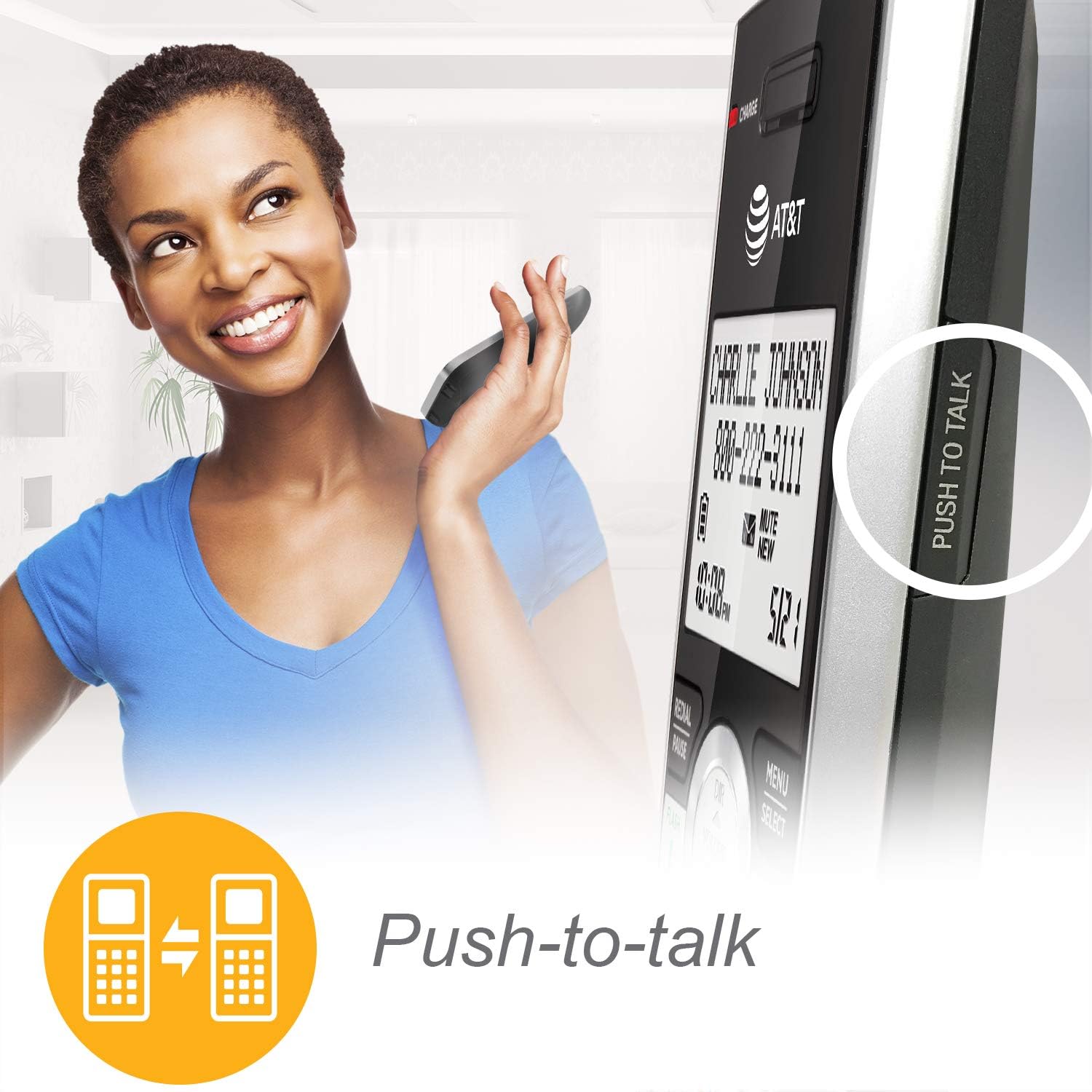 AT&T TL86103 2-Line Corded/Cordless Phone System for Small Business with Answering Machine, Connect-to-Cell Bluetooth, Caller ID, Intercom, Long Range & Expandable to 12 Handsets (Silver/Black)