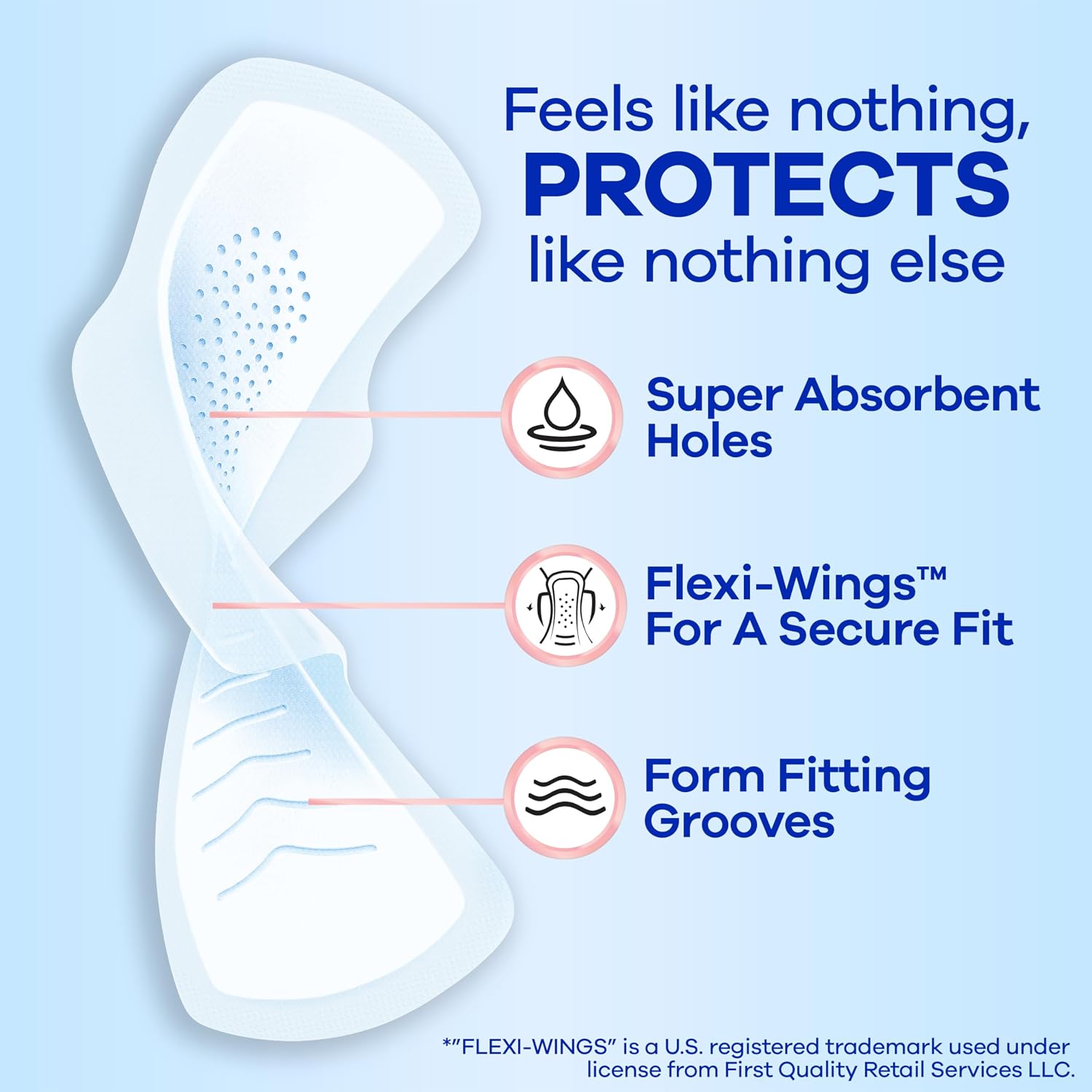 Always Infinity Feminine Pads for Women, Size 2 Heavy Flow Absorbency,with Flexfoam, with Wings, Unscented, 32 Count