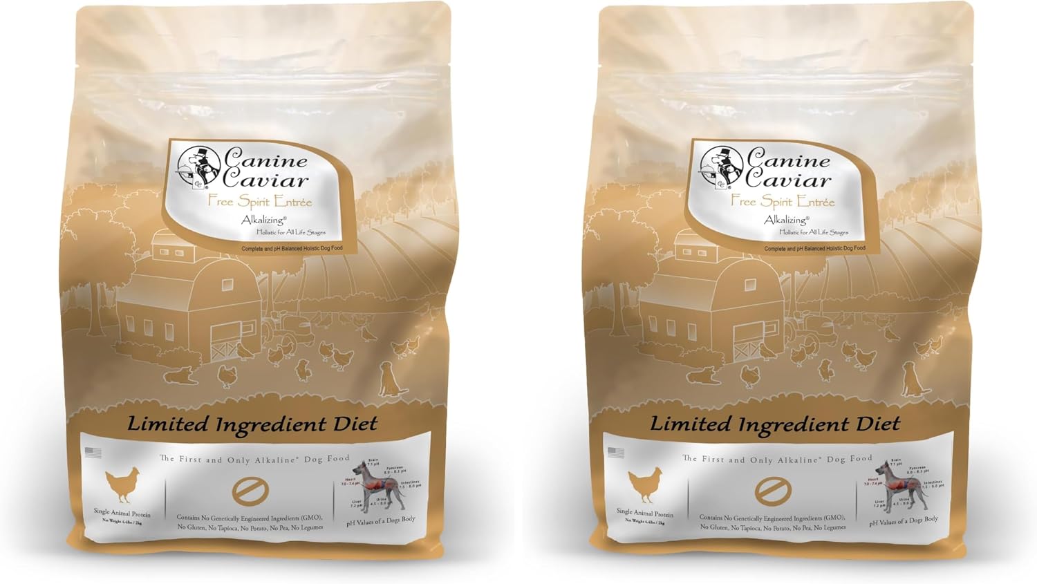 Canine Caviar - Open Range: Water Buffalo & Chickpea Alkaline Dry Dog Food, Limited Ingredients, Gluten-Free, Based on Science & Research, Veterinary Alternative Diet (22 Pound Bag)