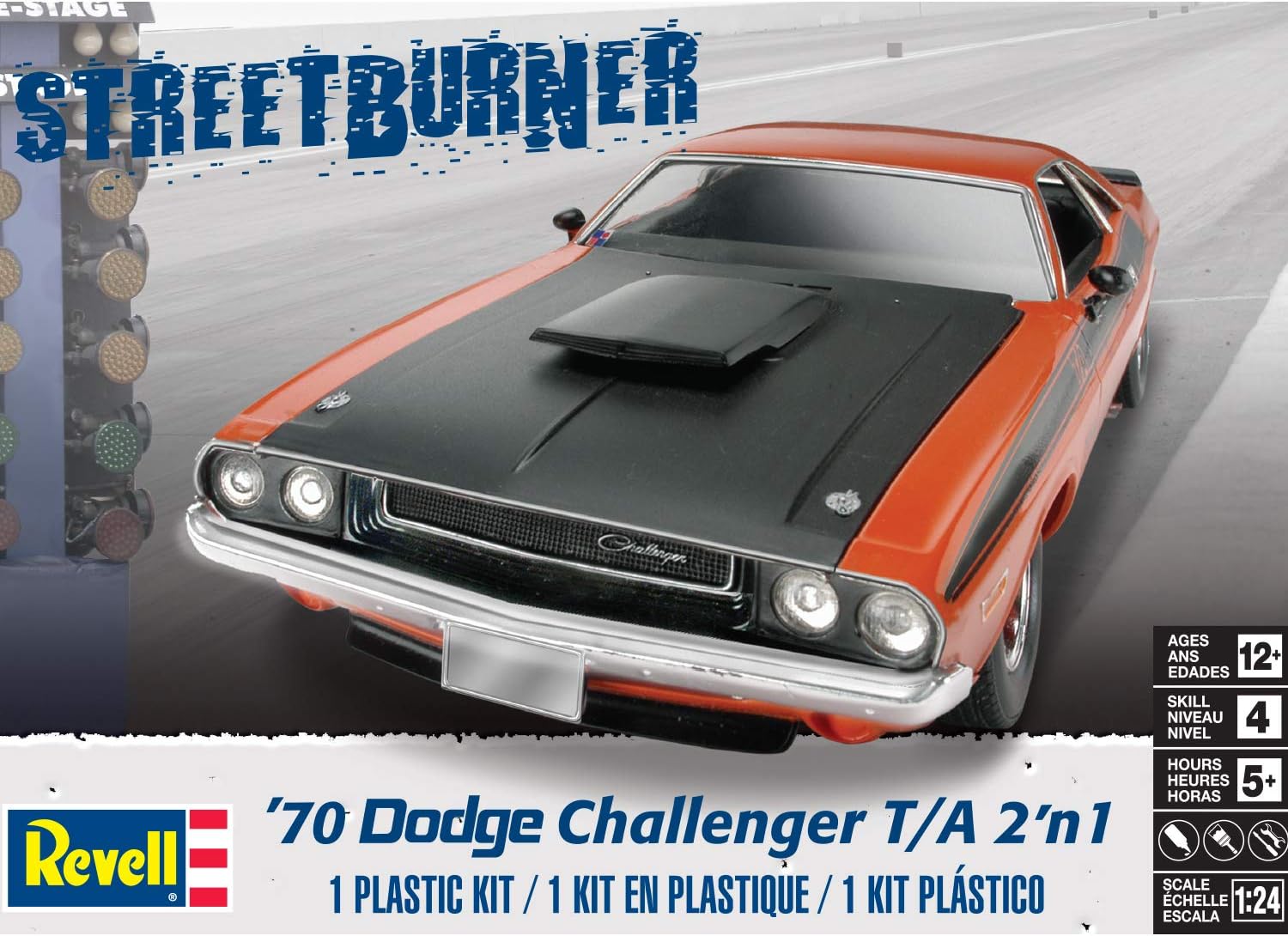 Revell 1970 Dodge Challenger 2N1 Plastic Car Model Building Kit 1:24 Scale