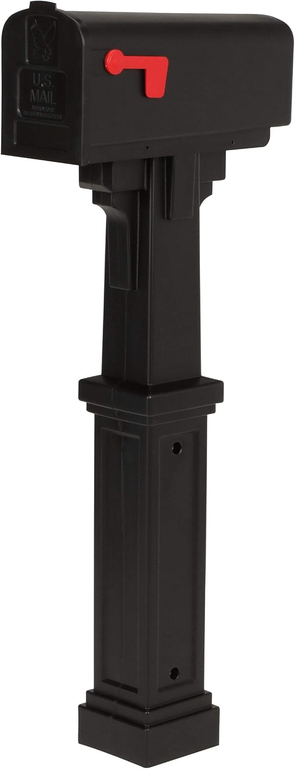 Gibraltar Mailboxes Parsons Medium Capacity Rust-Proof Plastic White, Post-Mount Mailbox, PL10W0201