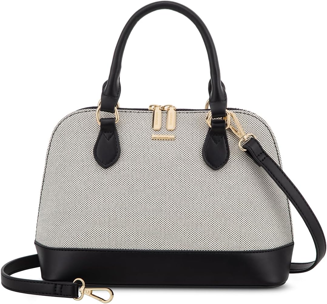 LOVEVOOK Purse for Women, Crossbody Dome Satchel Handbag with Double Zip