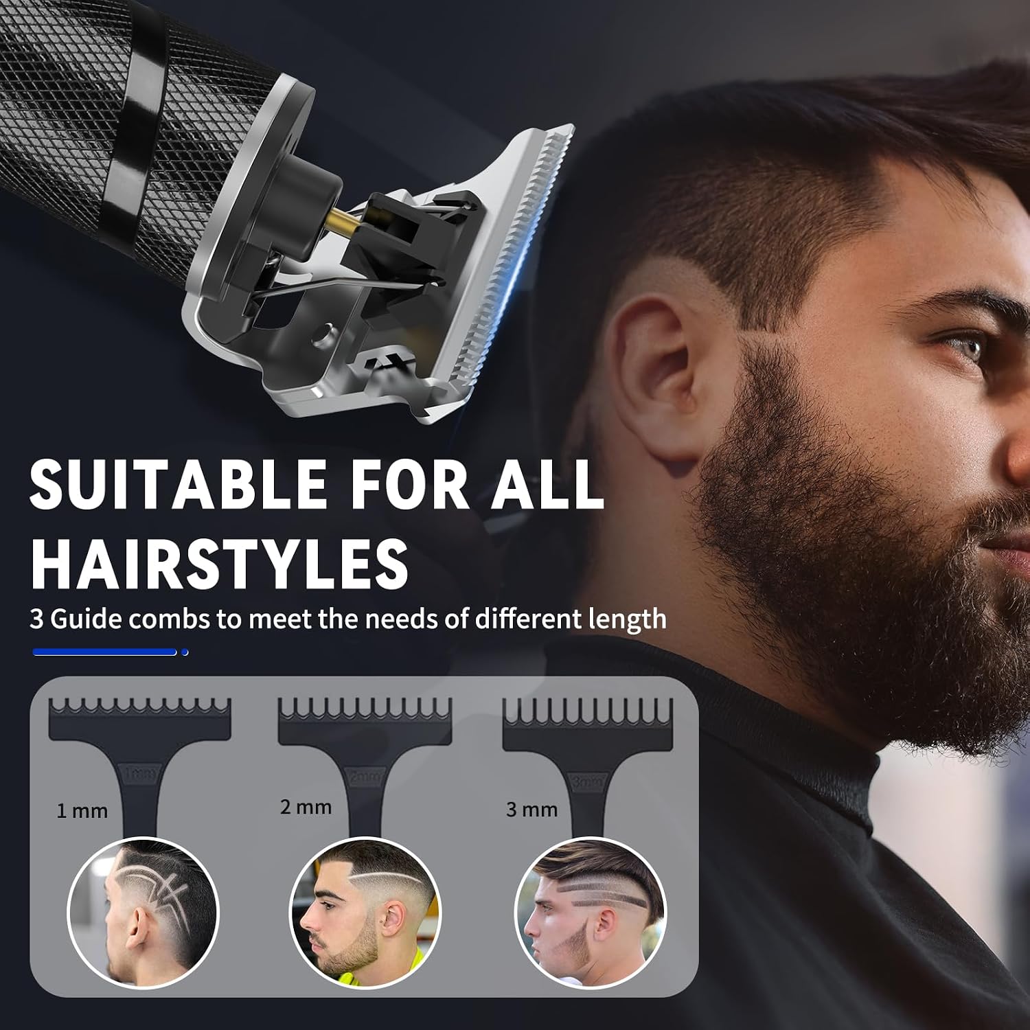 Ufree Beard Trimmer for Men, T-Blade Hair Trimmer, Zero Gap Edger Clippers