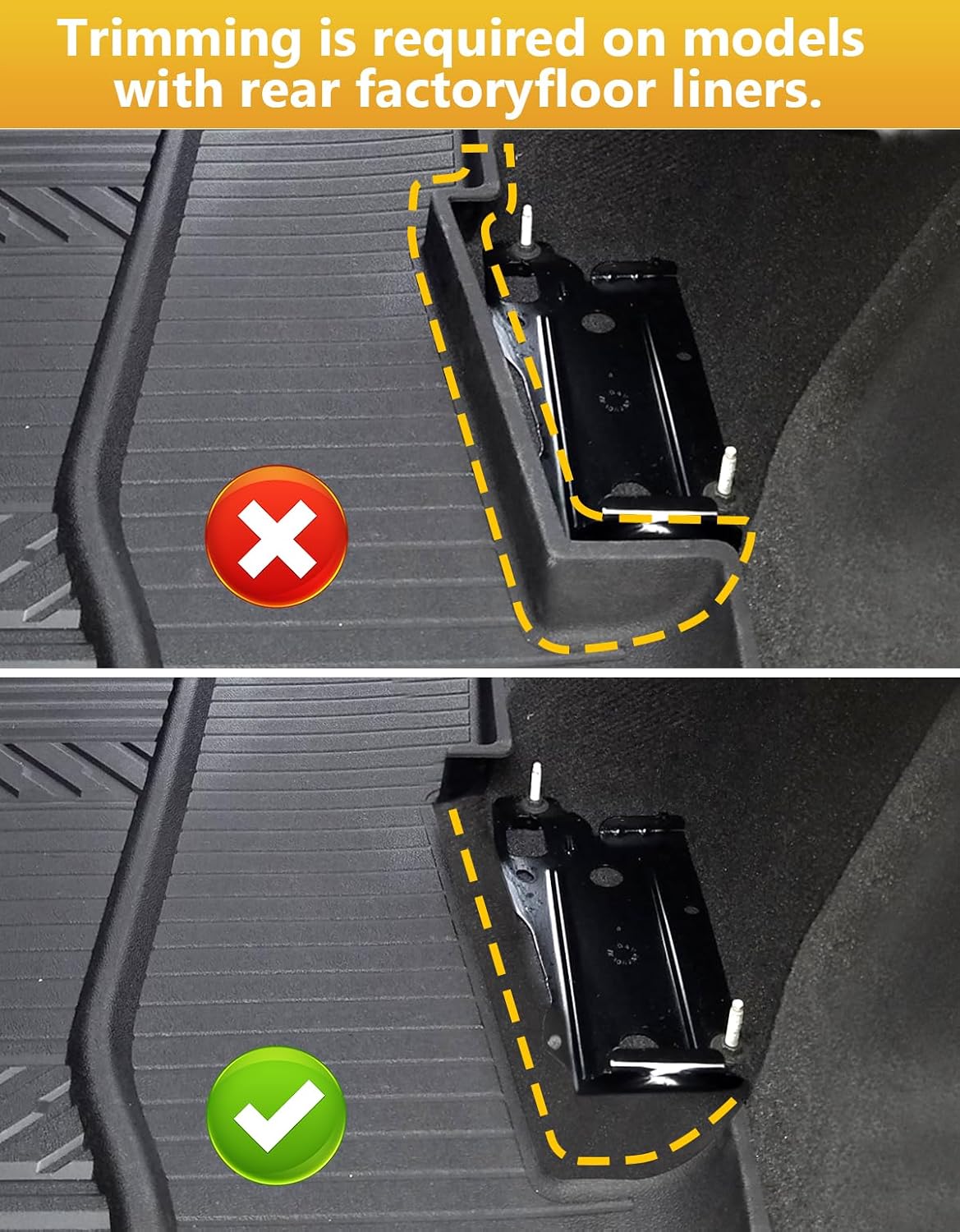 Tuyoung Under Seat Storage Boxes for 2015-2026 Ford F-150 F150 | SuperCrew Cab 2017-2026 F-250/F-350/F-450/F-550 Super Duty Heavy Duty Rear Truck Under Back Seat Box Organizer Cargo Box