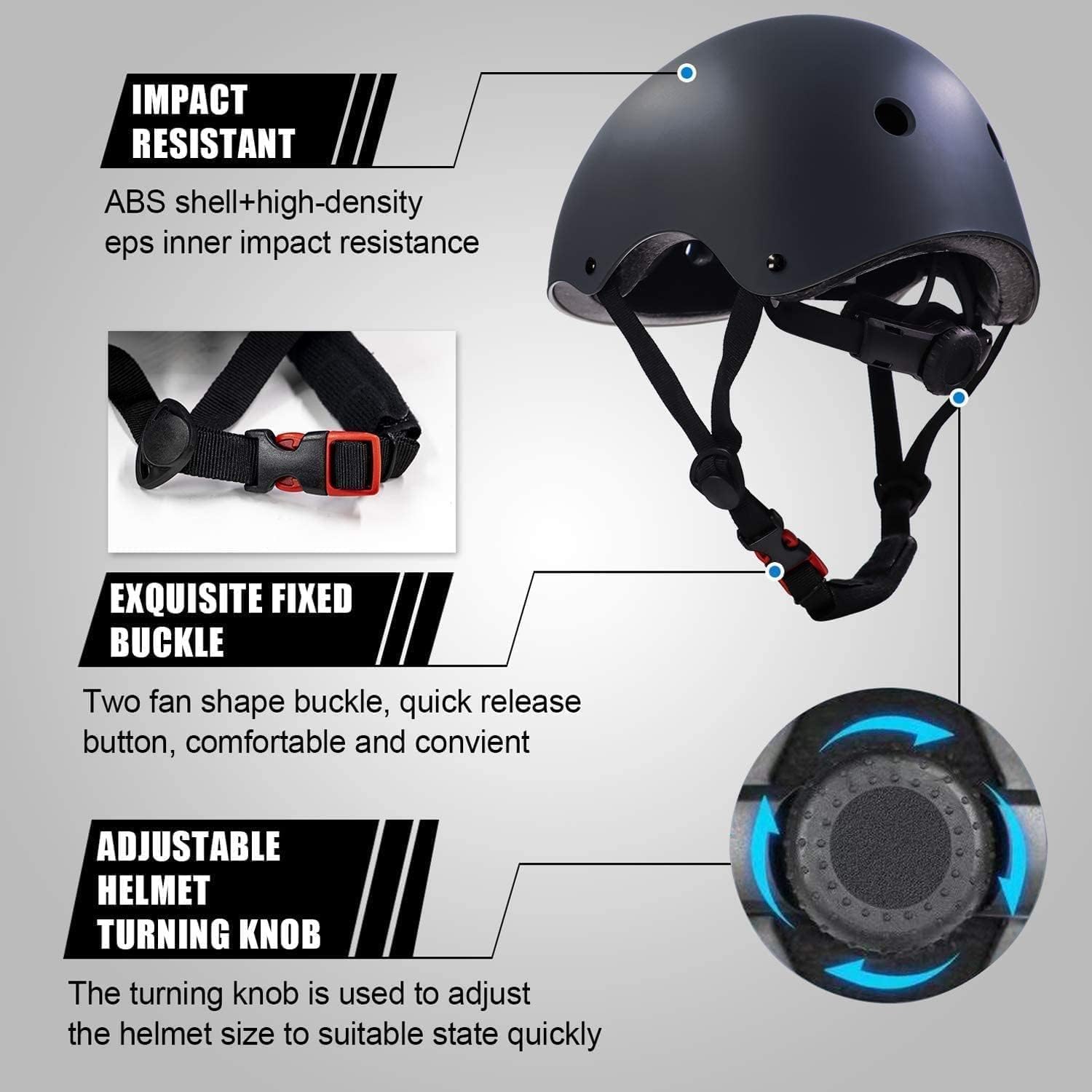 Adjustable Helmet for Ages 3-16 Kids Toddler Boys Girls Youth