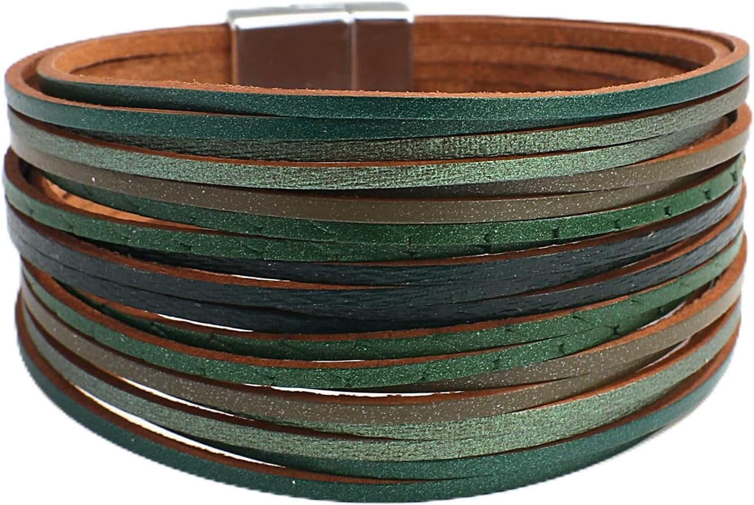 Fesciory Leather Wrap Bracelets for Women, Boho Western Layered Jewelry