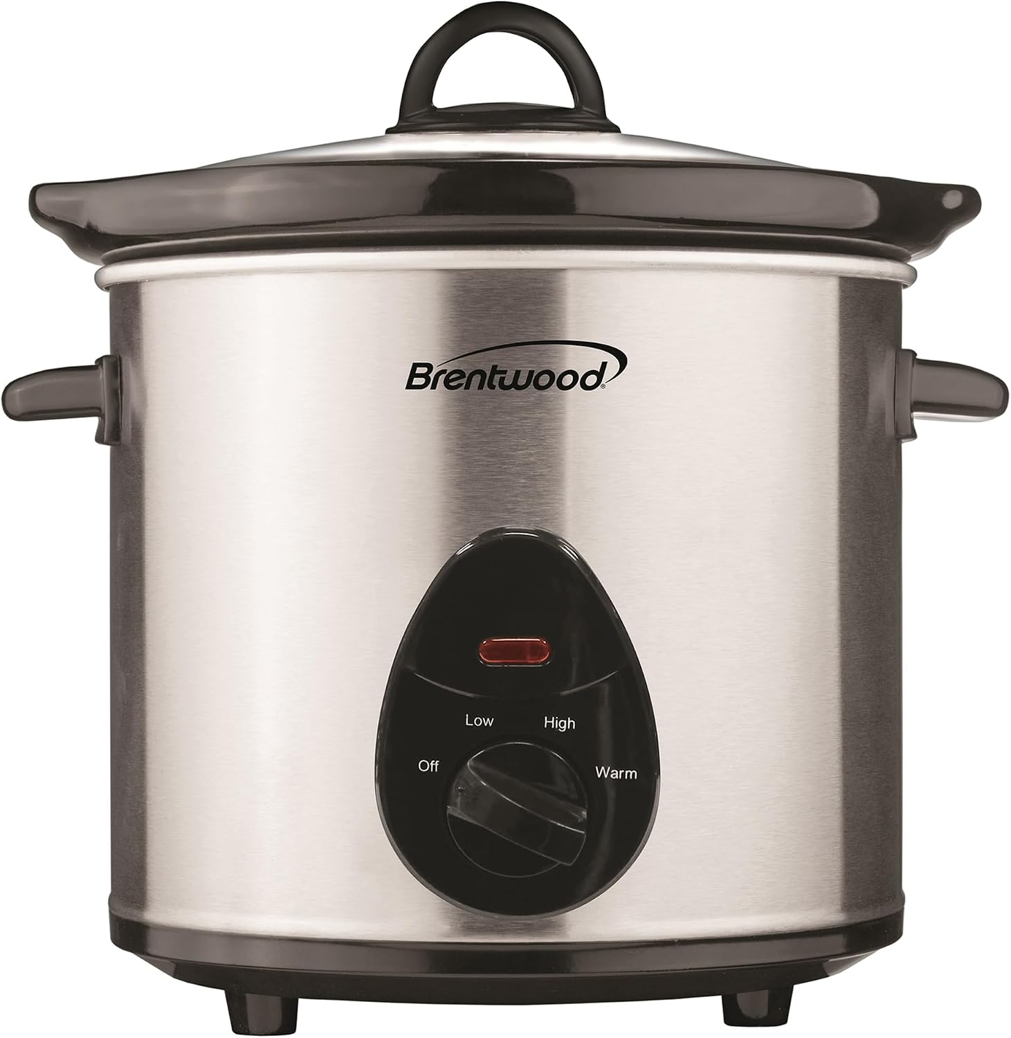 Brentwood SC-130S Slow Cooker Stainless Steel Body, 3-Quart